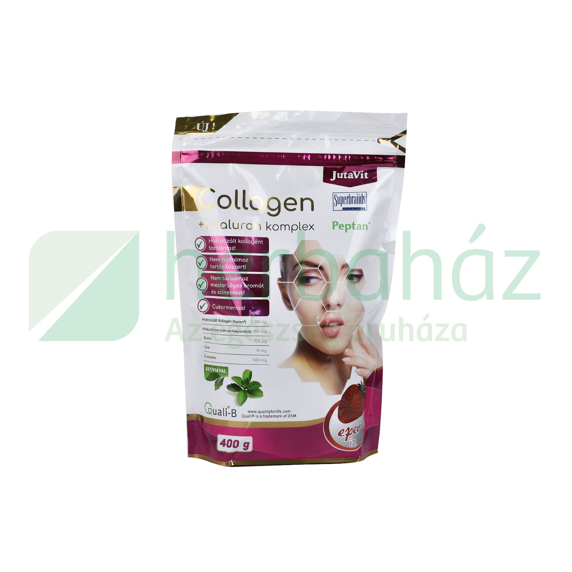 JUTAVIT COLLAGEN+HIALURON KOMPLEX EPER ÍZŰ 400G