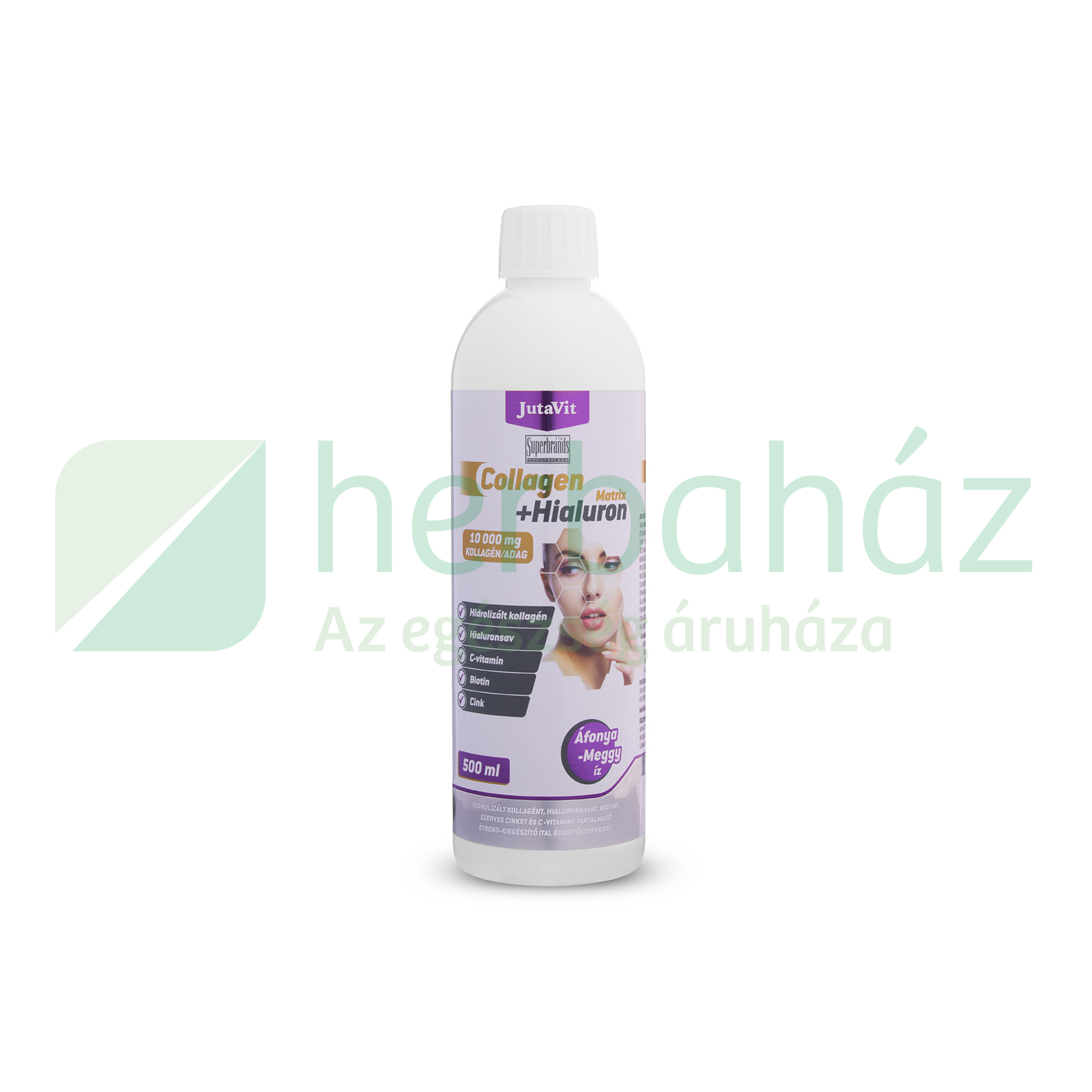 JUTAVIT COLLAGEN+HIALURON MATRIX ÁFONYA-MEGGY ÉTREND-KIEGÉSZÍTŐ ITAL 500ML