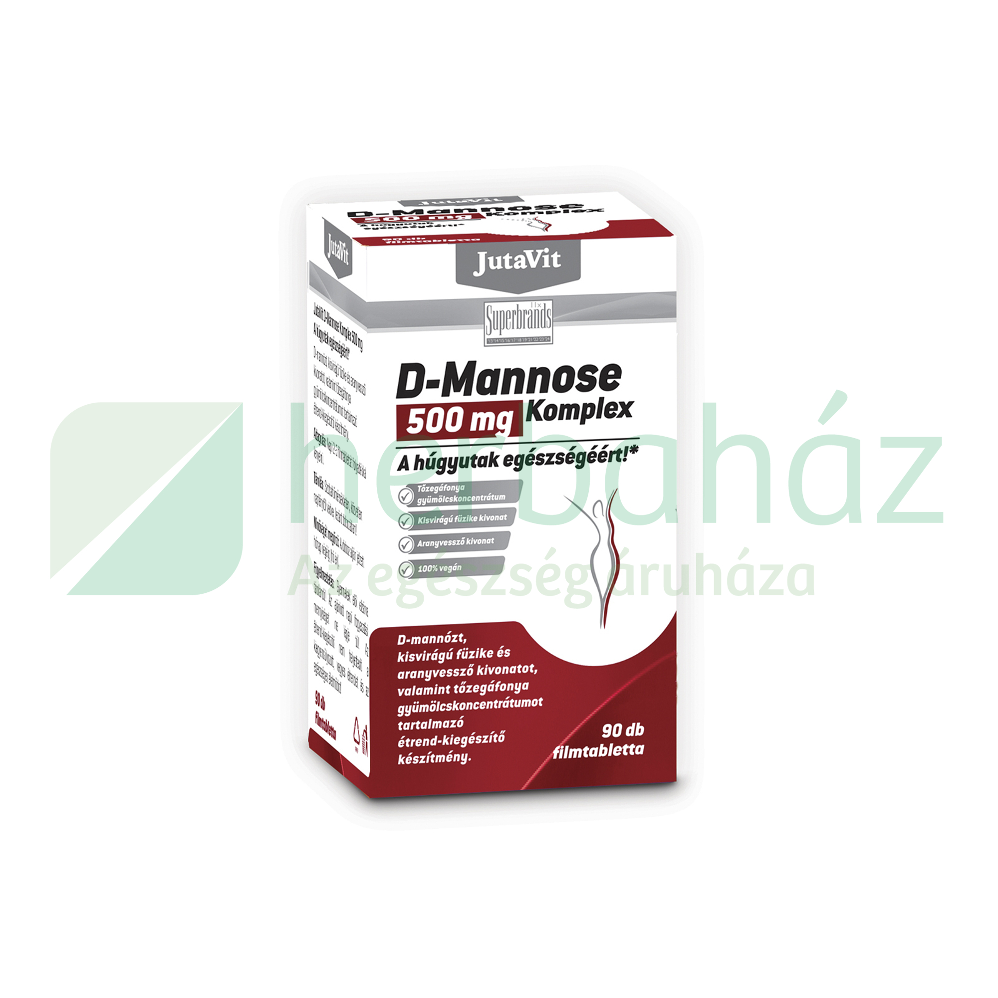 JUTAVIT D-MANNOSE KOMPLEX 500MG FILMTABLETTA 90DB