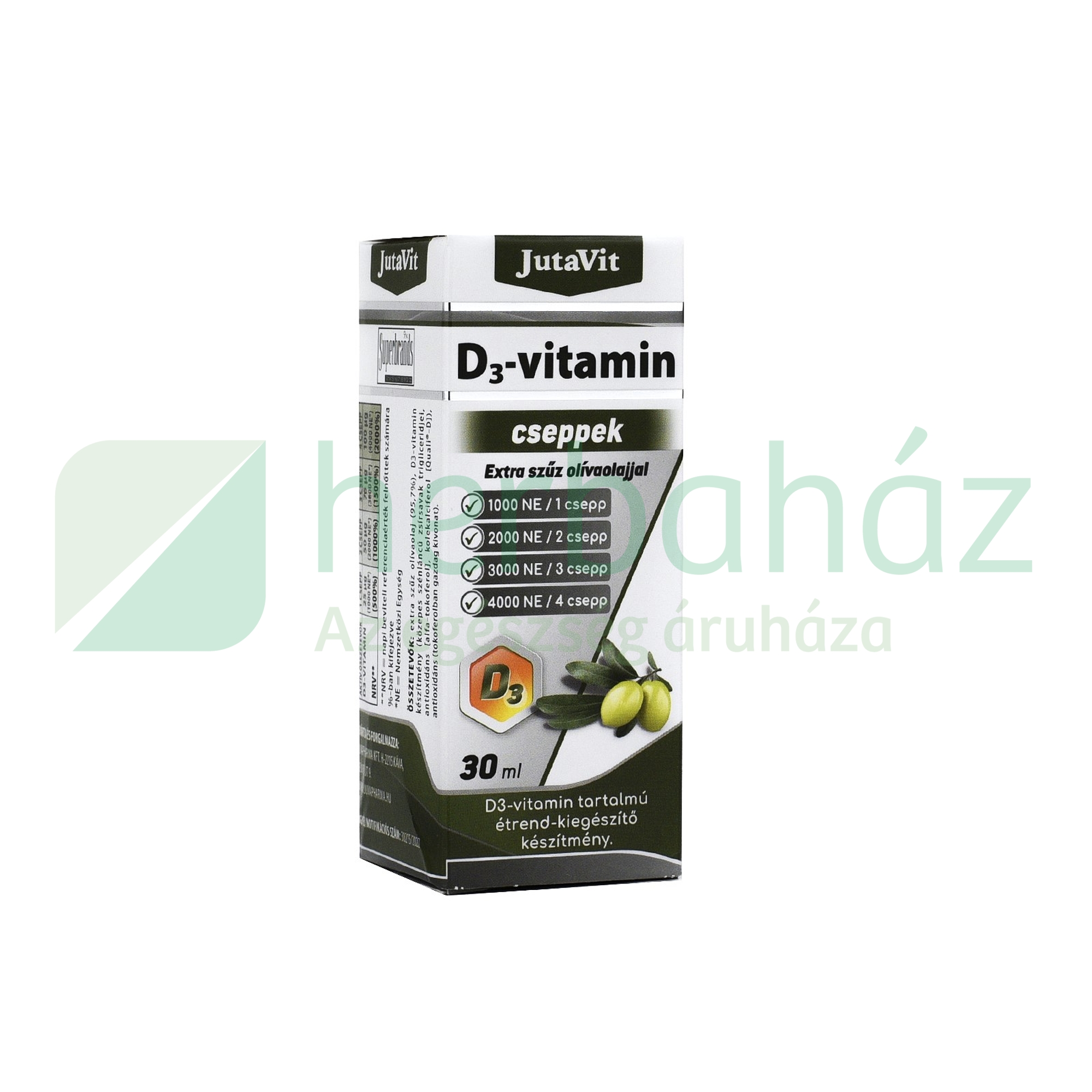 JUTAVIT D3-VITAMIN 1000NE/CSEPP EXTRA SZŰZ OLIVAOLAJJAL 30ML