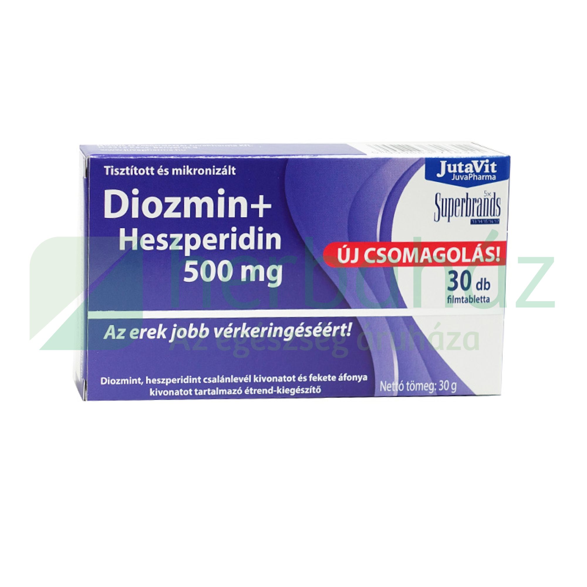 JUTAVIT DIOZMIN+HESZPERIDIN 500MG TABLETTA 30DB