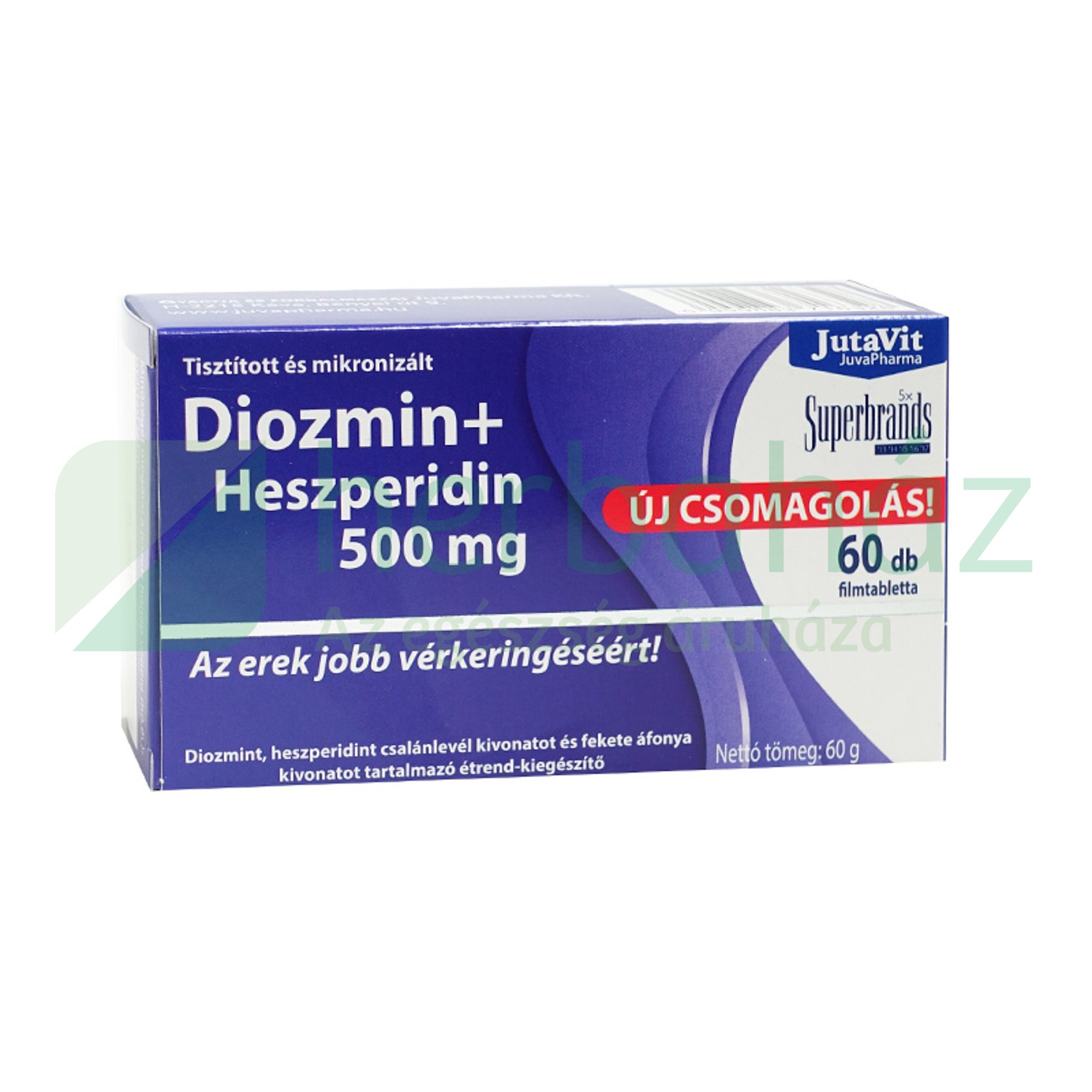 JUTAVIT DIOZMIN+HESZPERIDIN 500MG TABLETTA 60DB