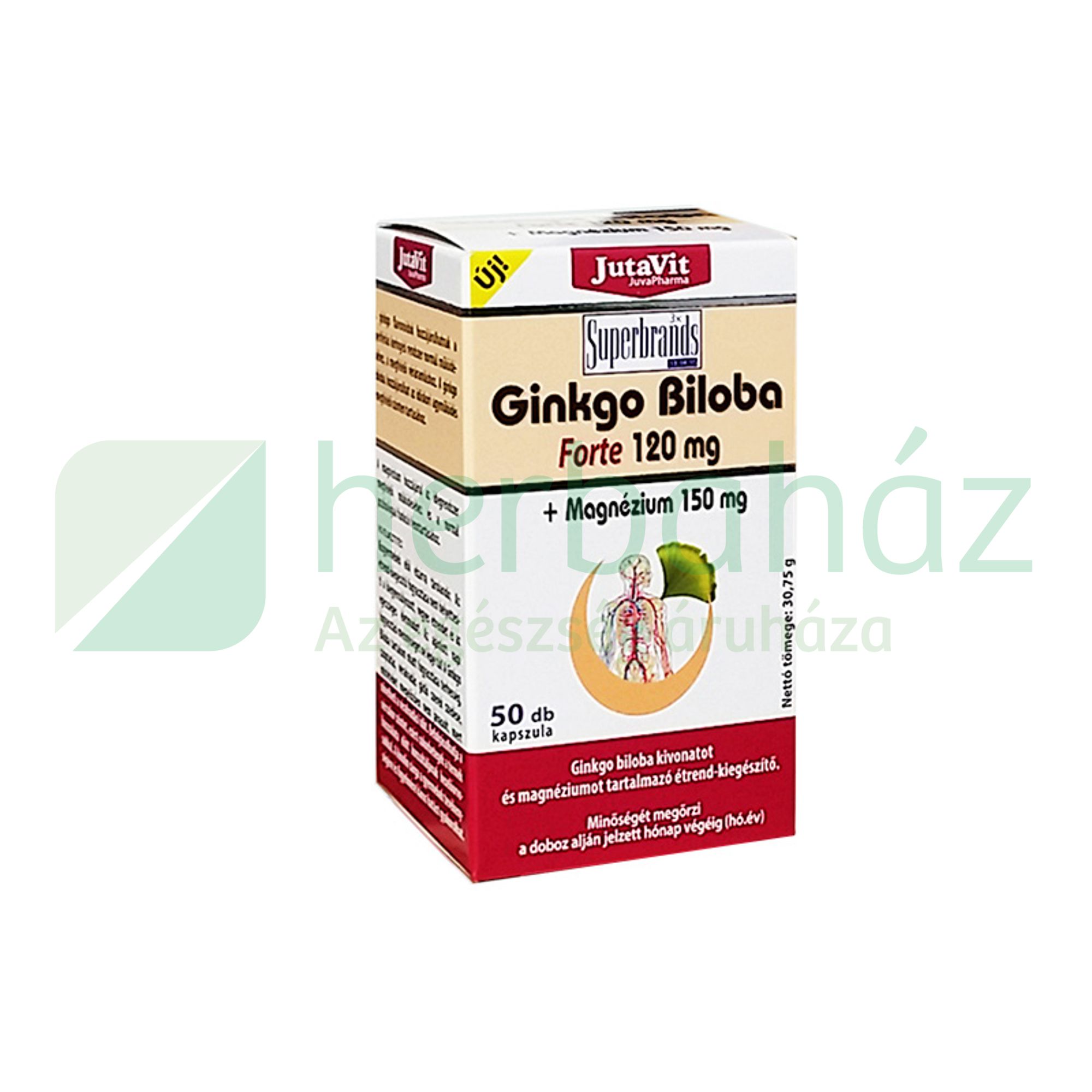 JUTAVIT GINKGO BILOBA 120MG+MAGNÉZIUM 150MG 50DB