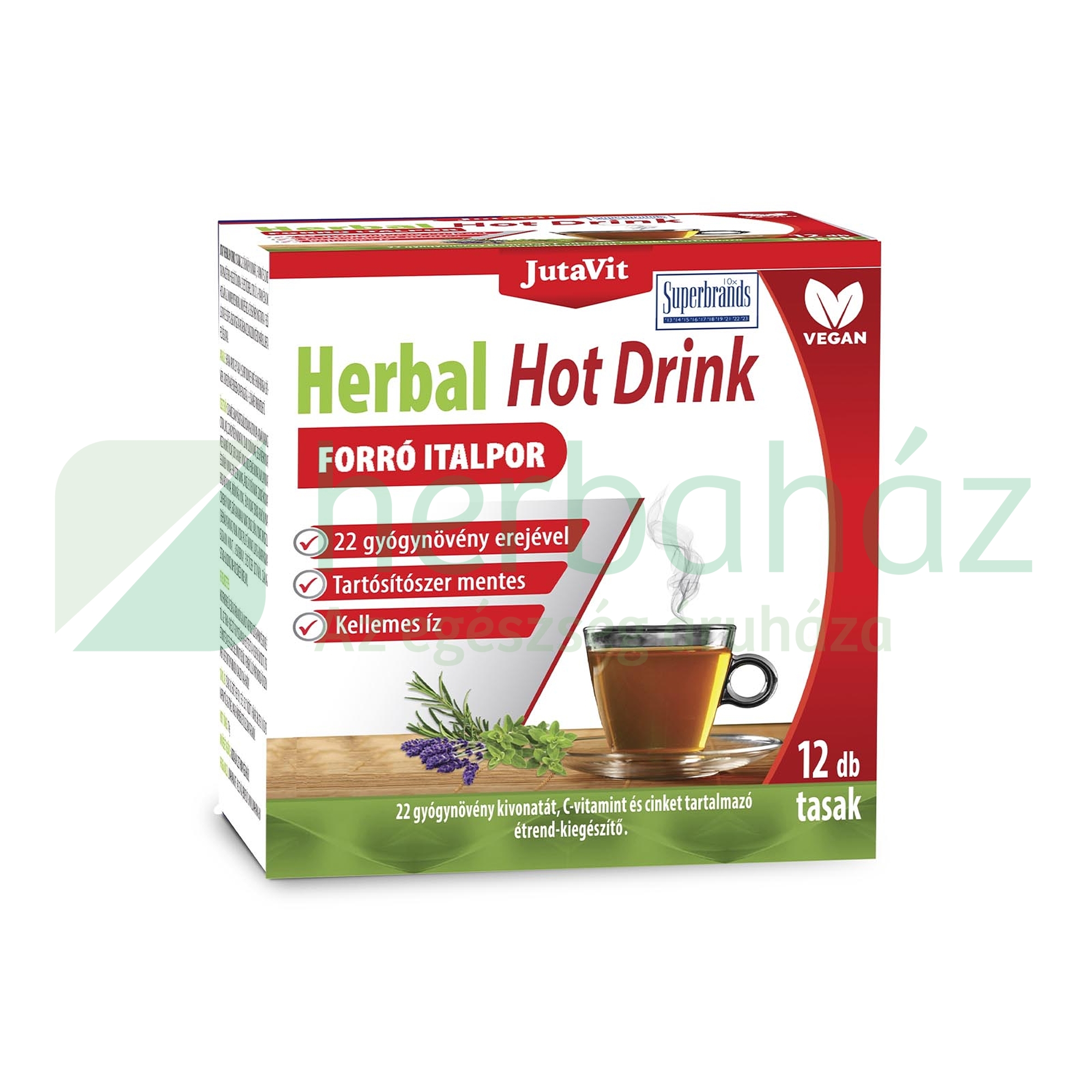 JUTAVIT HERBAL HOT DRINK FORRÓ ITALPOR FELNŐTTEKNEK 12DB