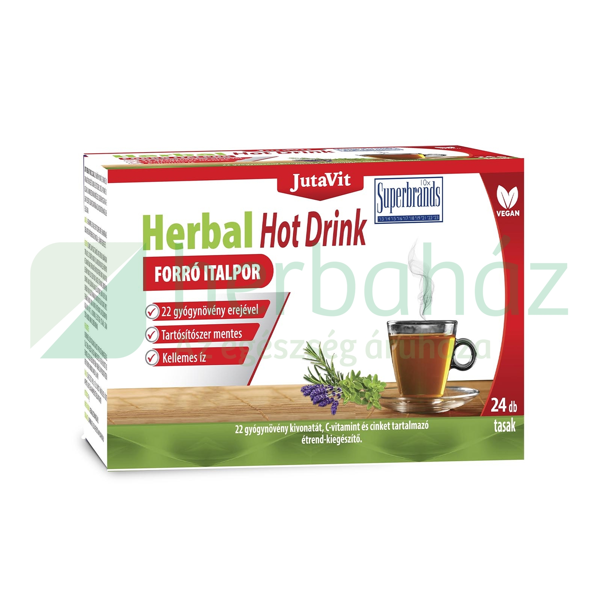 JUTAVIT HERBAL HOT DRINK FORRÓ ITALPOR FELNŐTTEKNEK 24DB