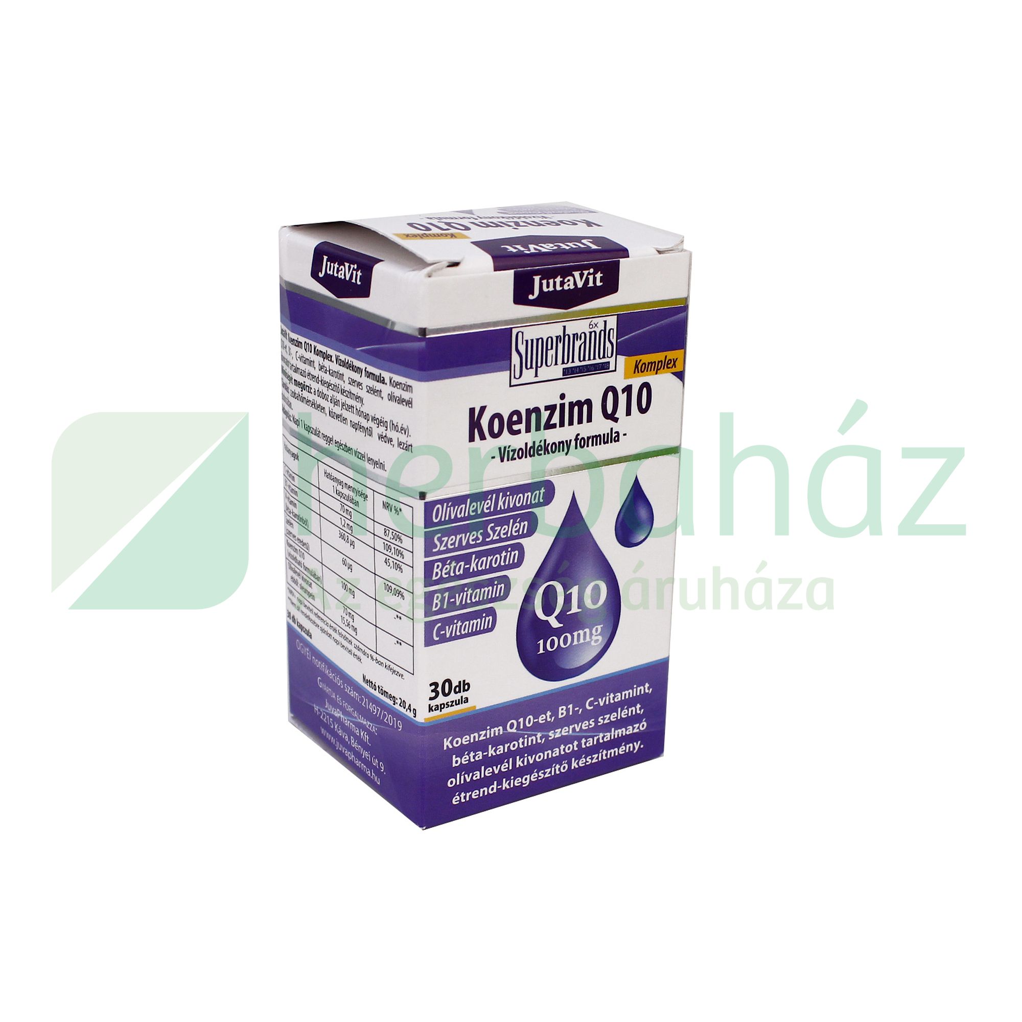 JUTAVIT KOENZIM Q10 100MG VÍZOLDÉKONY FORMULA 30DB