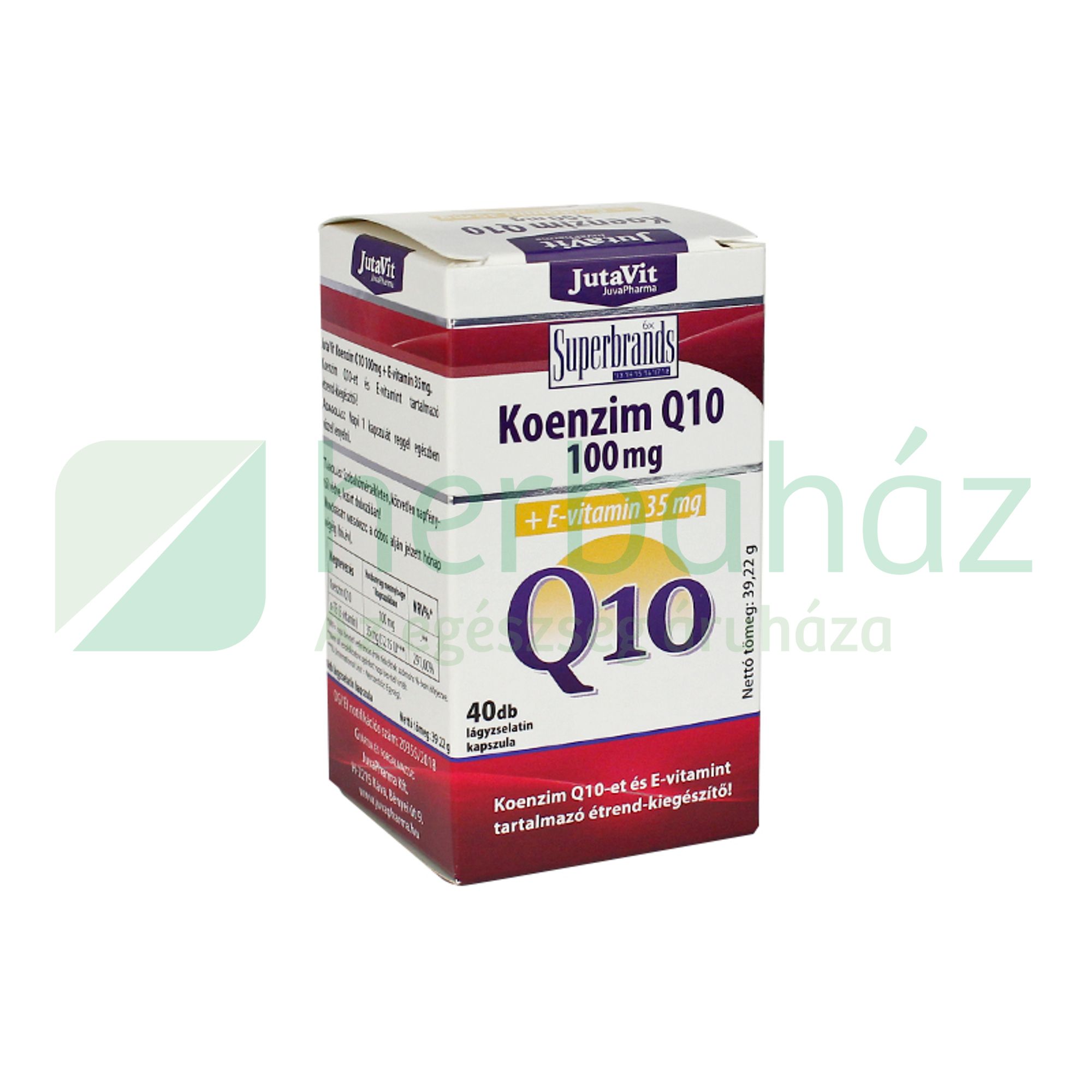 JUTAVIT KOENZIM Q10 100MG+E-VITAMIN 35MG 40DB