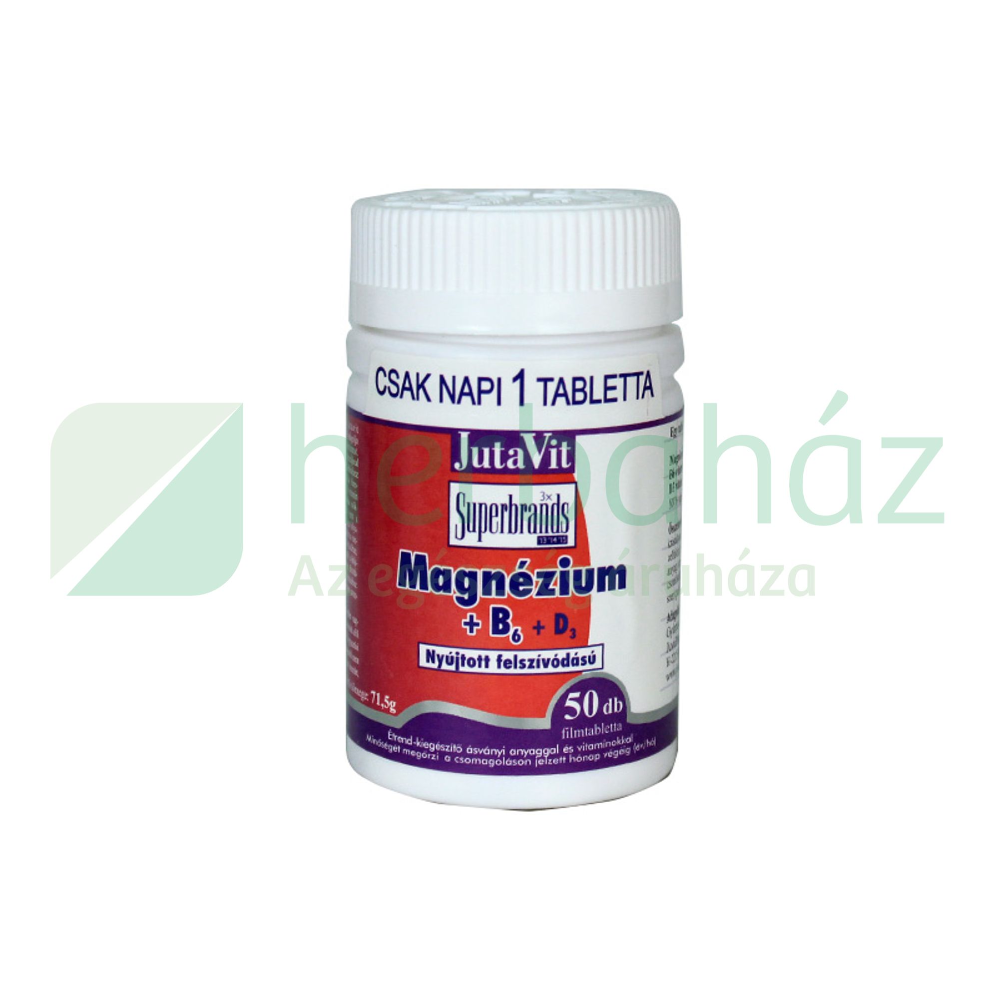 JUTAVIT MAGNÉZIUM + B6 + D3 VITAMIN TABLETTA 50DB