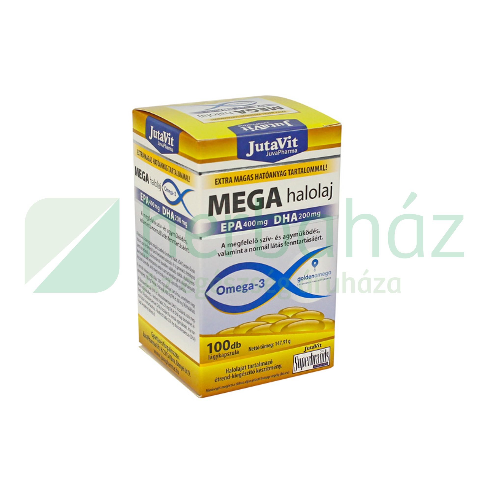 JUTAVIT MEGA OMEGA-3 HALOLAJ KAPSZULA 100DB