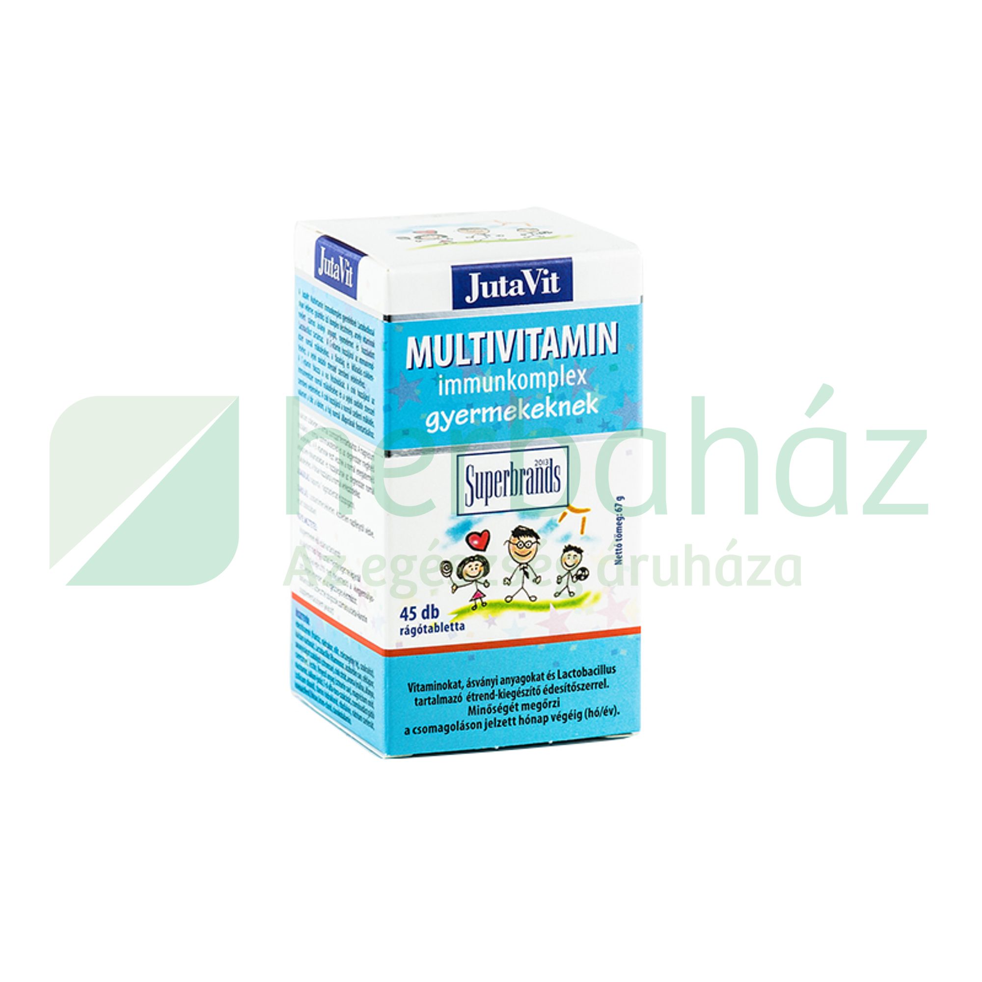 JUTAVIT MULTIVITAMIN IMMUNKOMPLEX TABLETTA GYEREKEKNEK 45DB