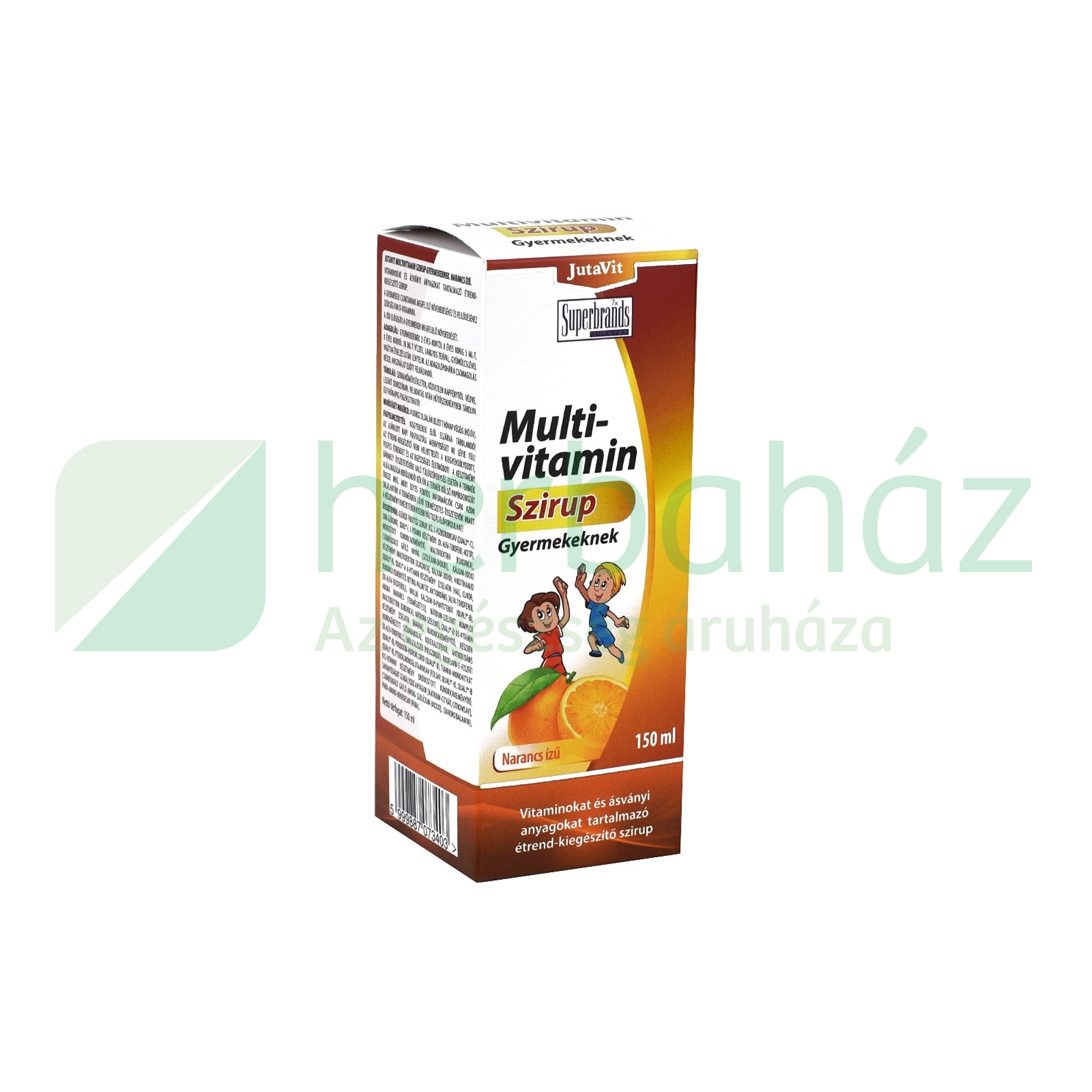 JUTAVIT MULTIVITAMIN NARANCS SZIRUP GYERMEKEKNEK 150ML