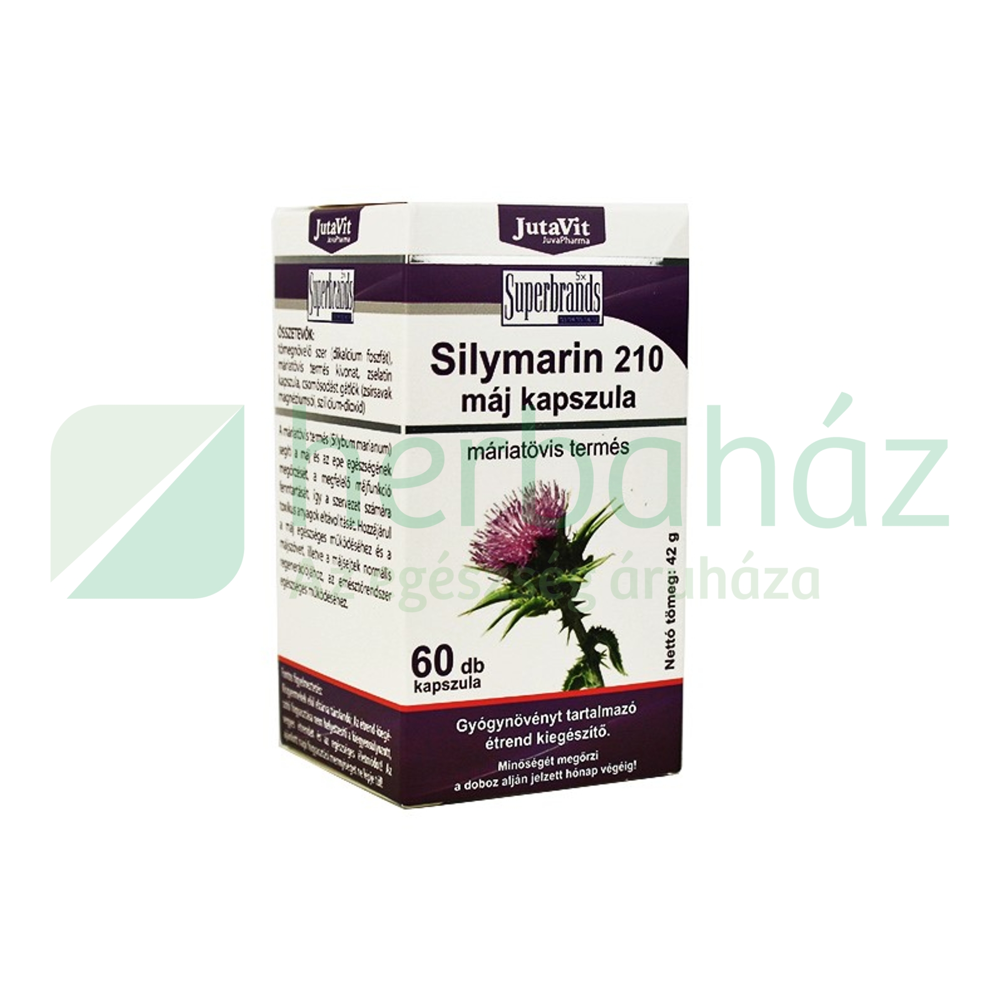 JUTAVIT SILYMARIN 210 MÁJ KAPSZULA 60DB