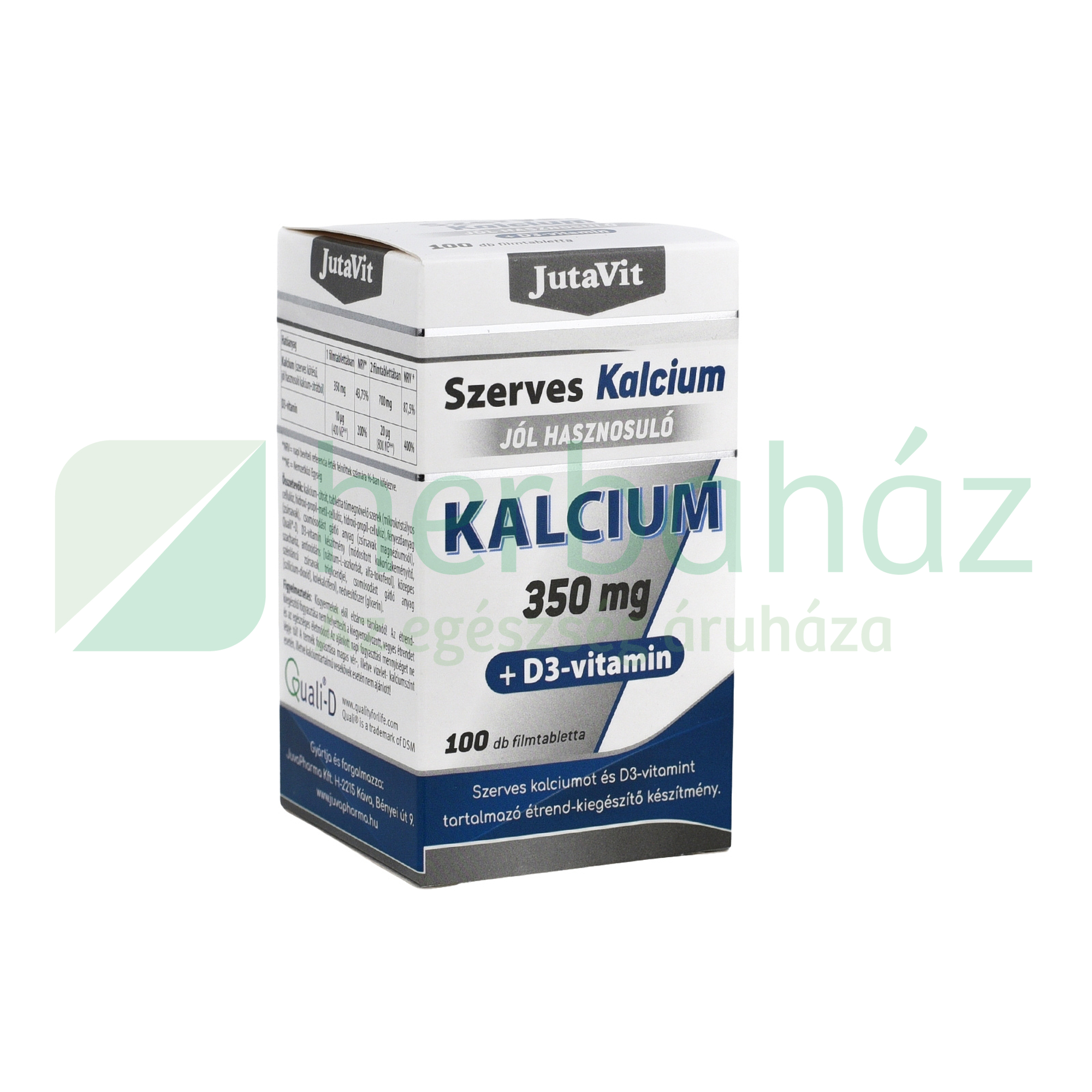 JUTAVIT SZERVES KÁLCIUM 350MG+D3-VITAMIN 100DB