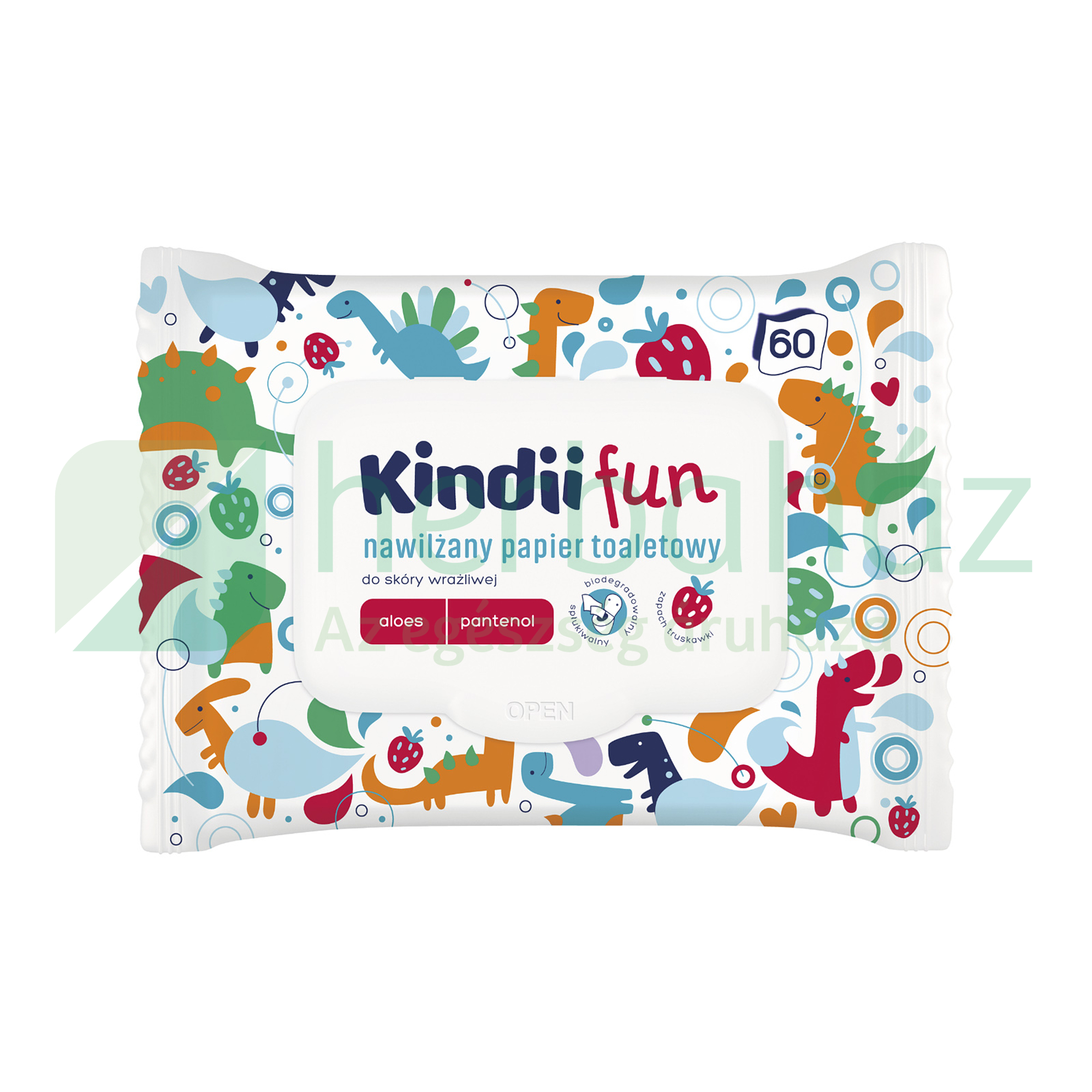 KINDII FUN NEDVES TOALETTPAPÍR GYERMEKEK RÉSZÉRE 60DB