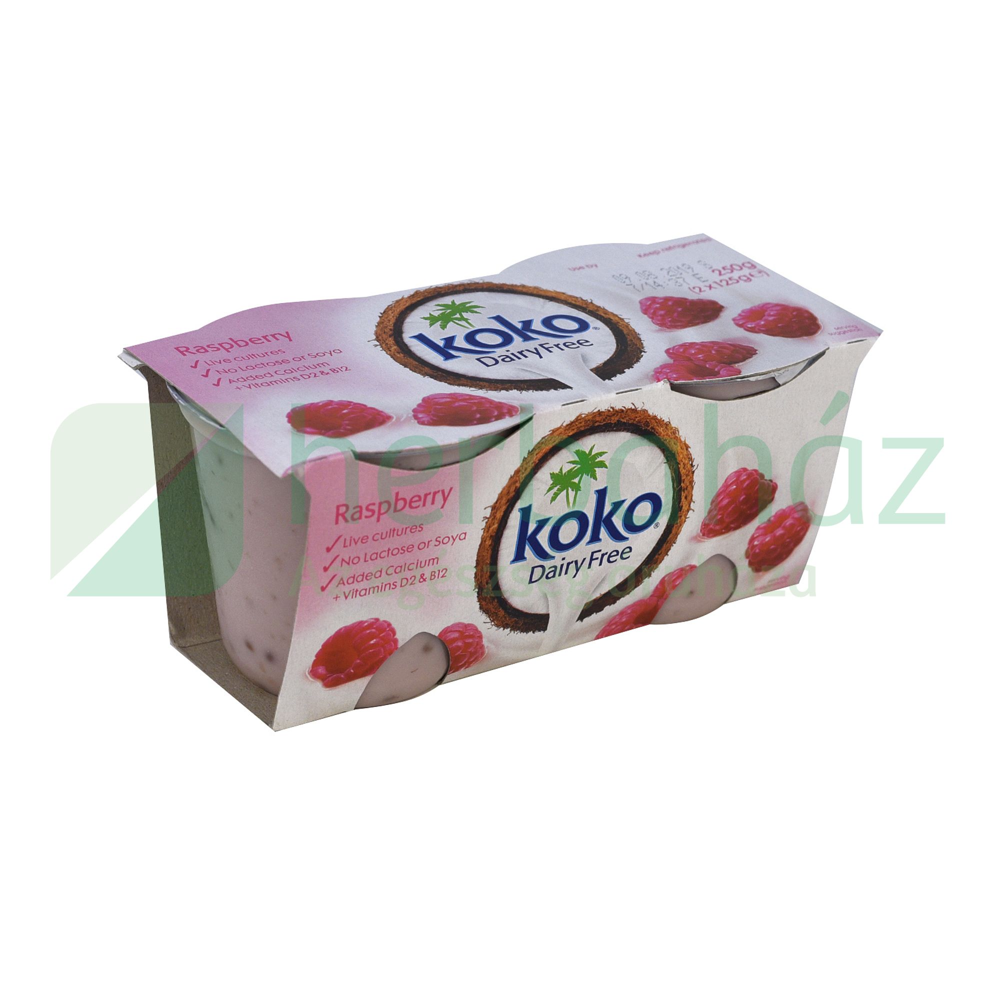 KOKO TEJMENTES KÓKUSZJOGHURT MÁLNÁS  2X125G [H]