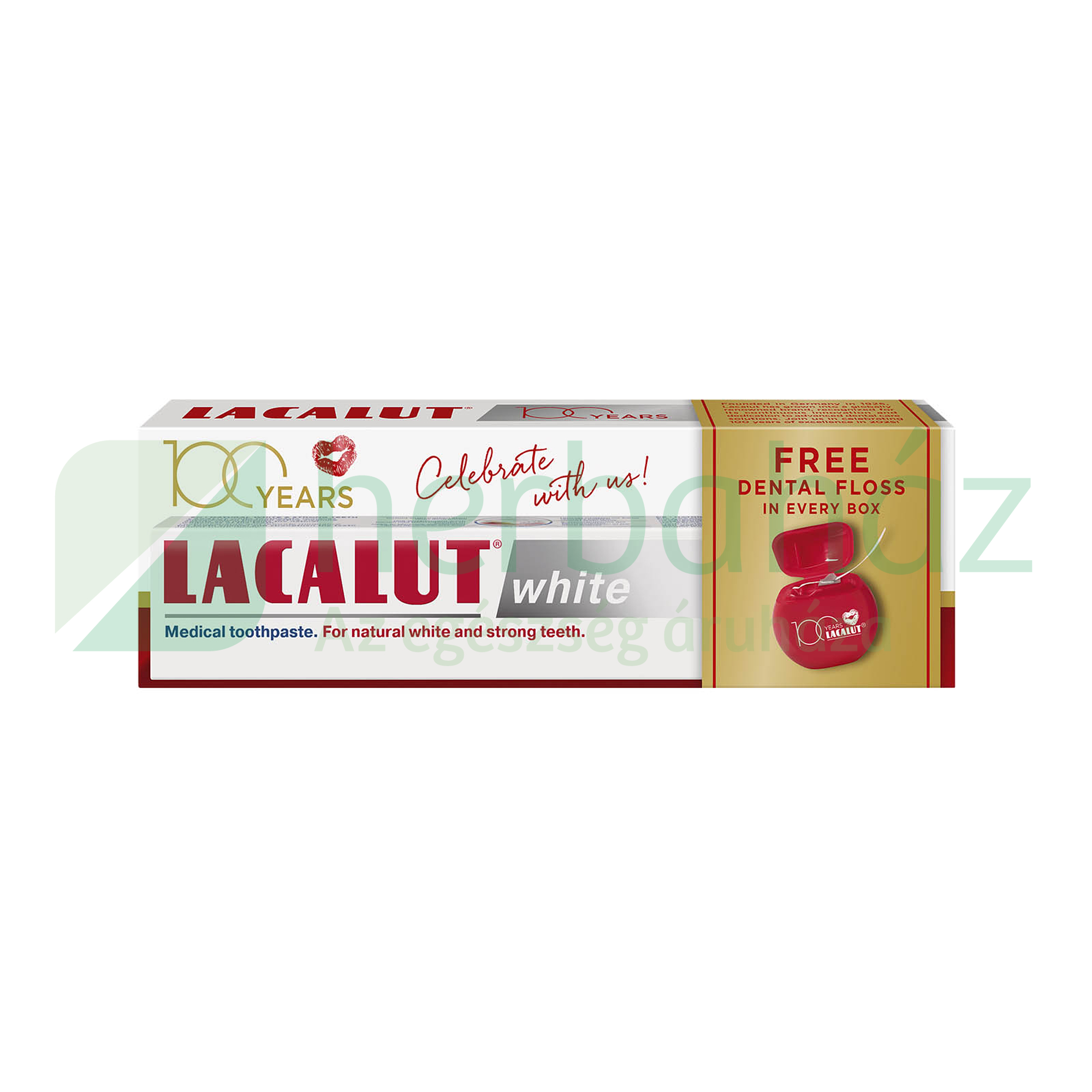 LACALUT WHITE FEHÉRÍTŐ HATÁSÚ FOGKRÉM 75ML + LACALUT FOGSELYEM