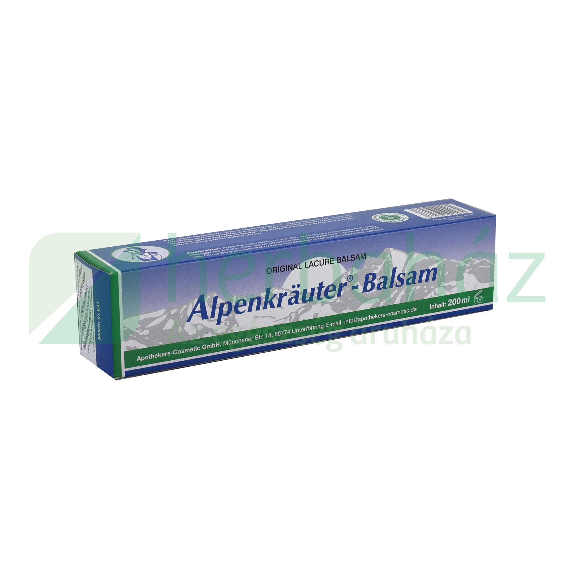 LACÚRE BALZSAM ALPENKRAUTER ALPESI GYÓGYNÖVÉNY 200ML