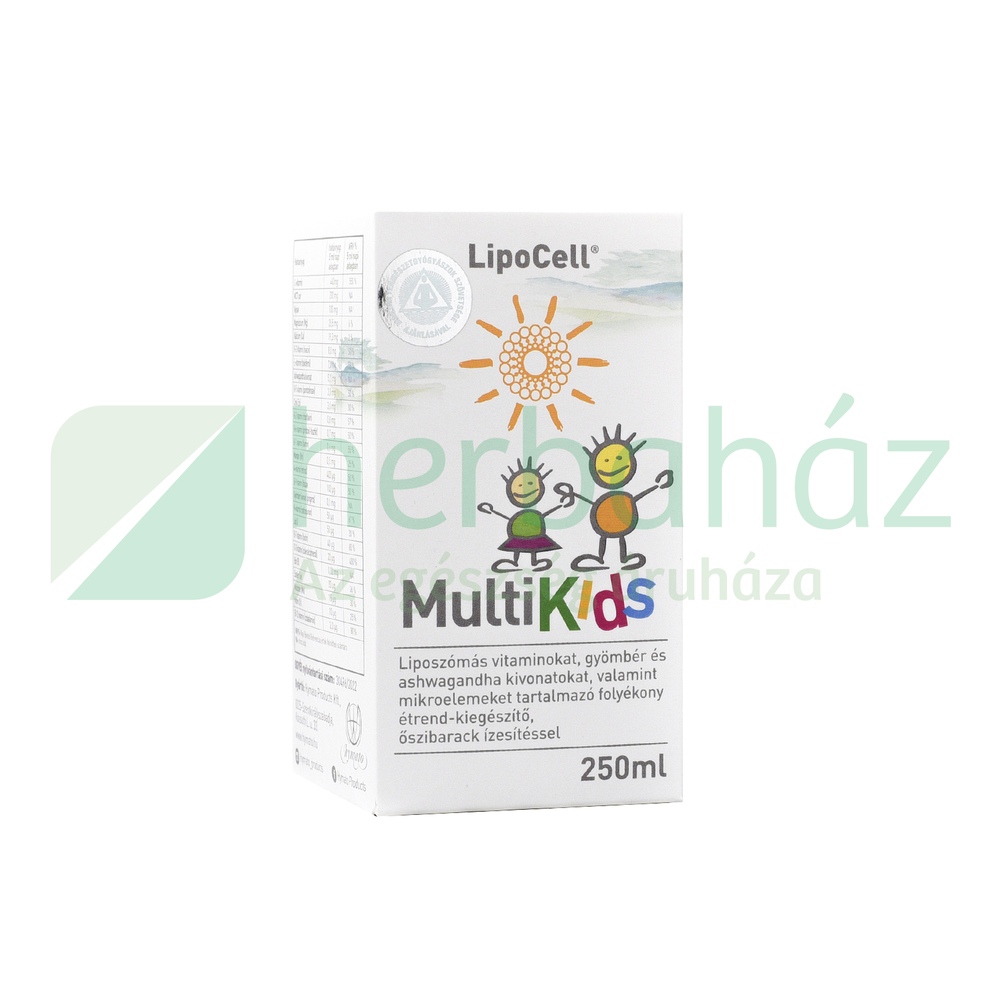 LIPOCELL MULTIKIDS FOLYÉKONY VITAMIN LIPOSZÓMÁS 250ML