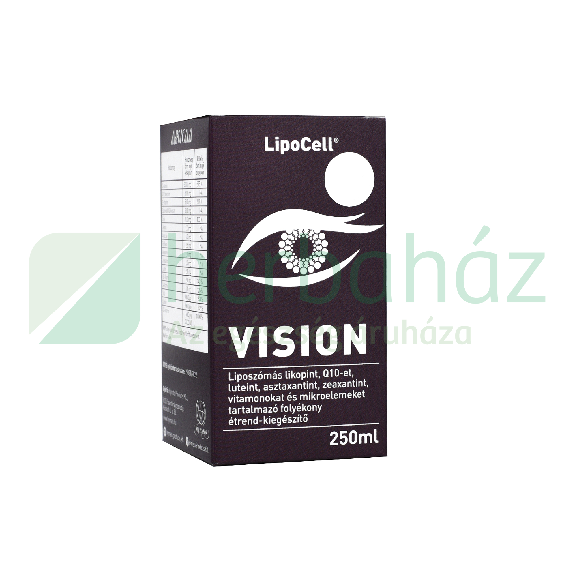 LIPOCELL VISION LIPOSZÓMÁS FOLYÉKONY ÉTREND-KIEGÉSZÍTŐ 250ML