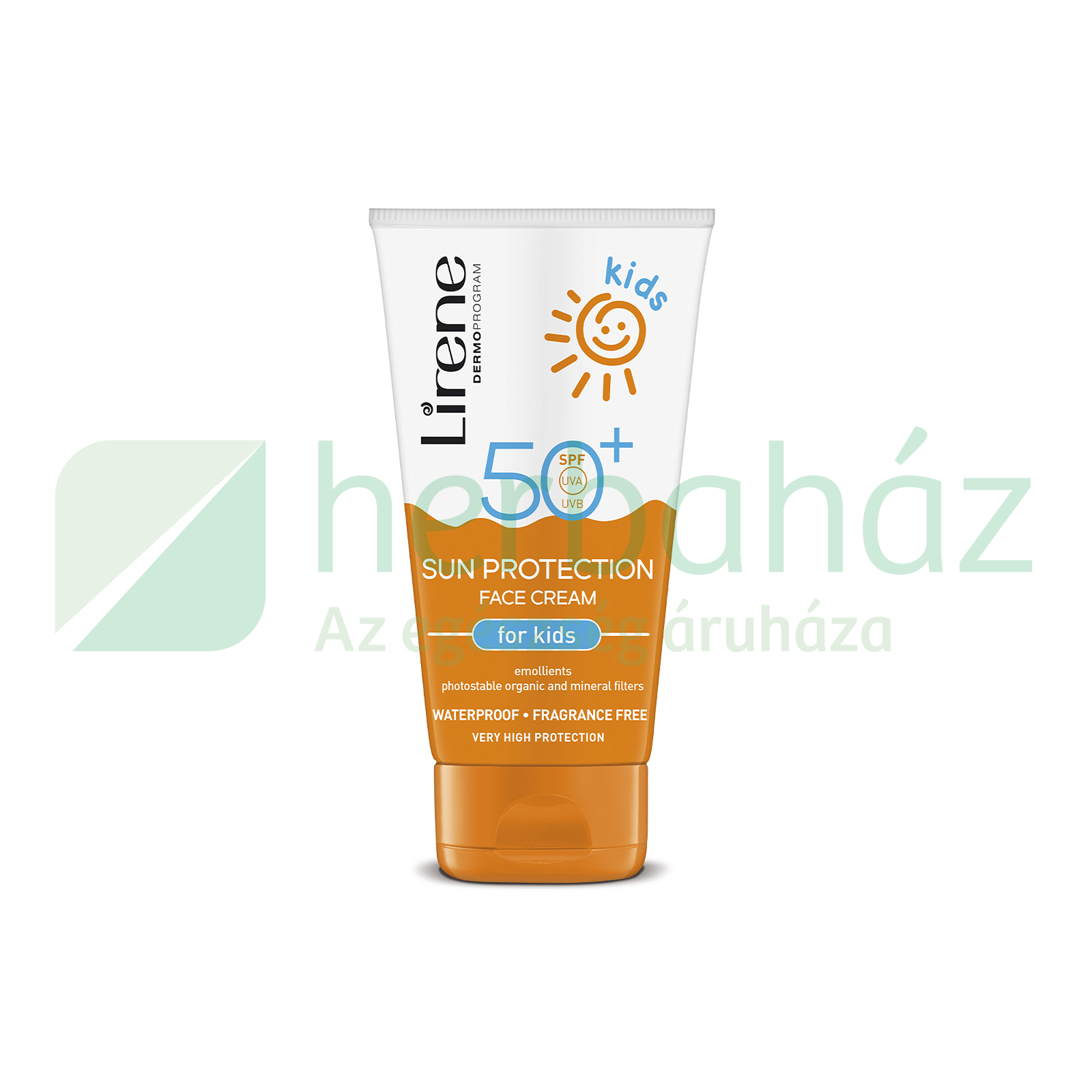 LIRENE FÉNYVÉDŐ KRÉM ARCRA GYEREKNEK, VÍZÁLLÓ SPF50 50ML