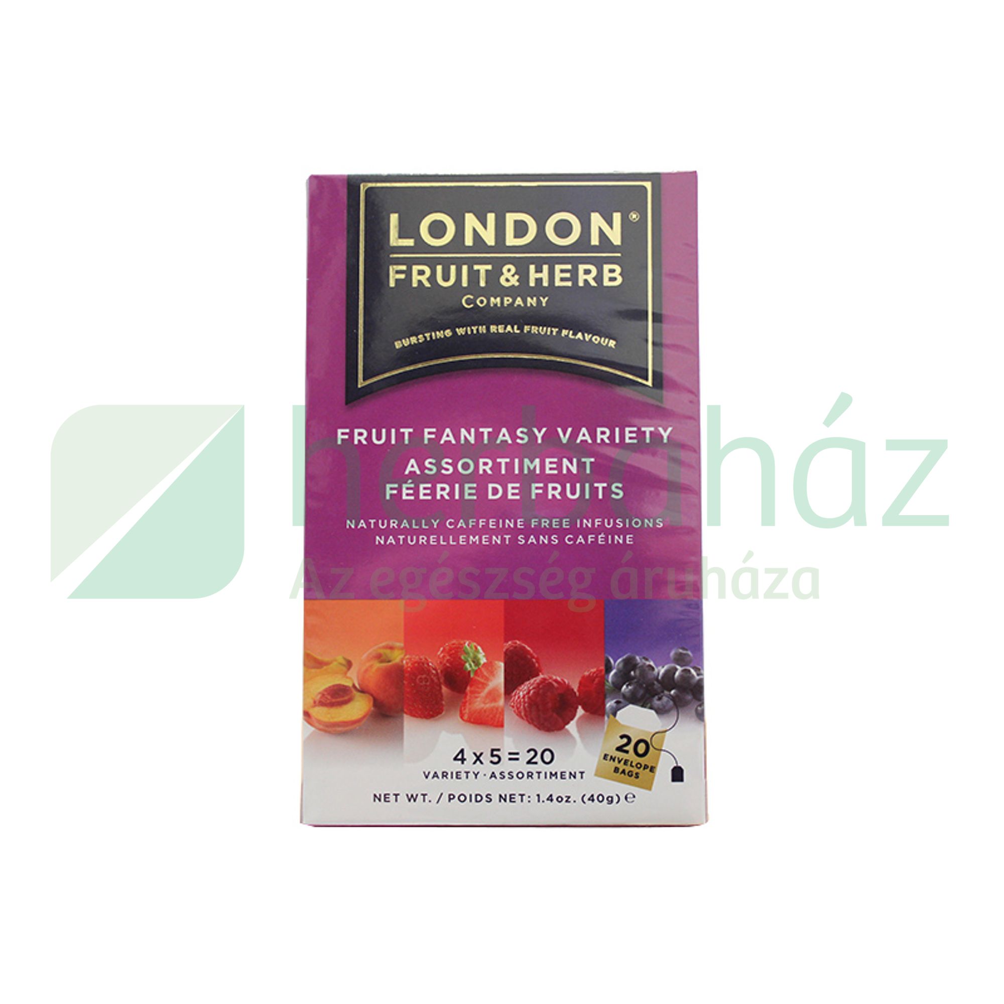LONDON GYÜMÖLCS FANTÁZIA KOFFEINMENTES TEA 20DB