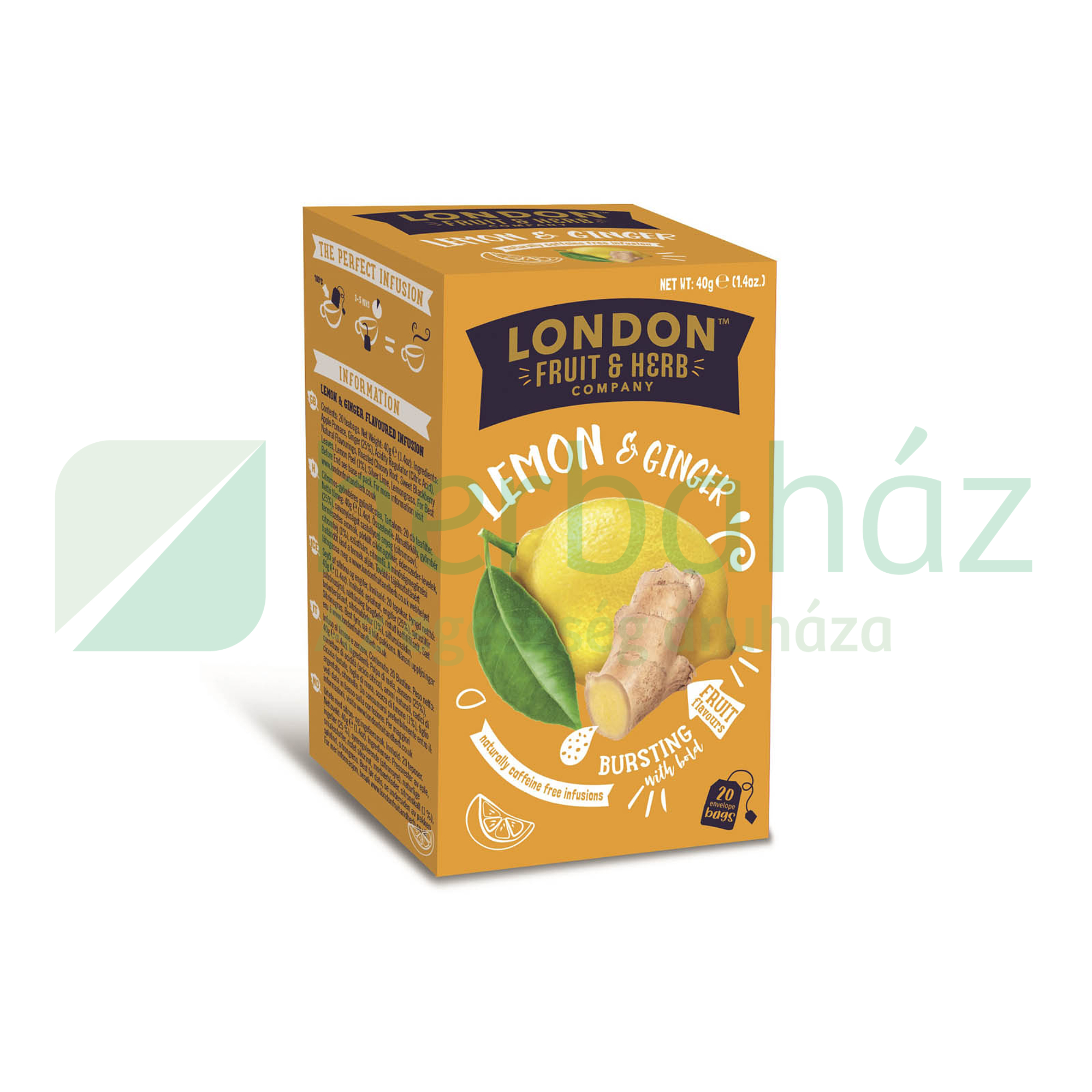 LONDON TEA CITROM GYÖMBÉRREL 20DB