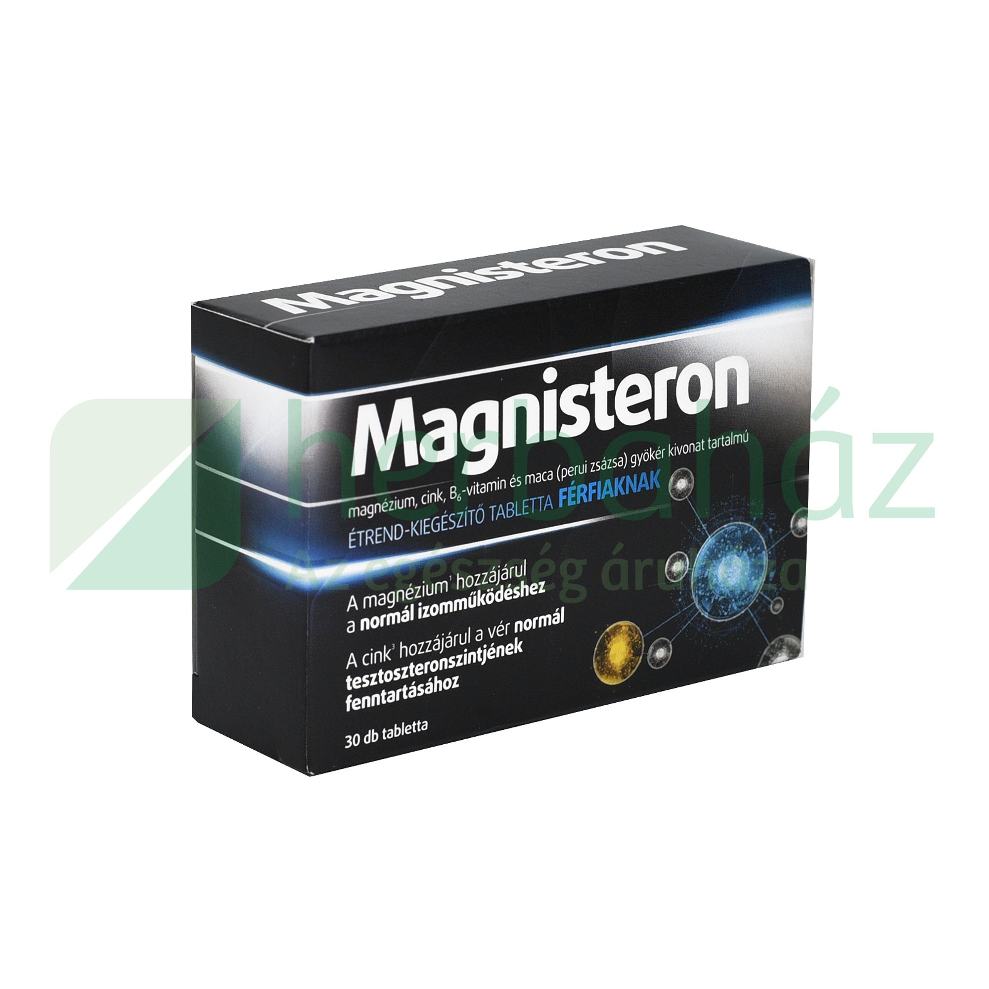 MAGNISTERON MAGNÉZIUM CINK B6-VITAMIN ÉS MACA (PERUI ZSÁZSA) GYÖKÉR TARTALMÚ TABLETTA 30DB