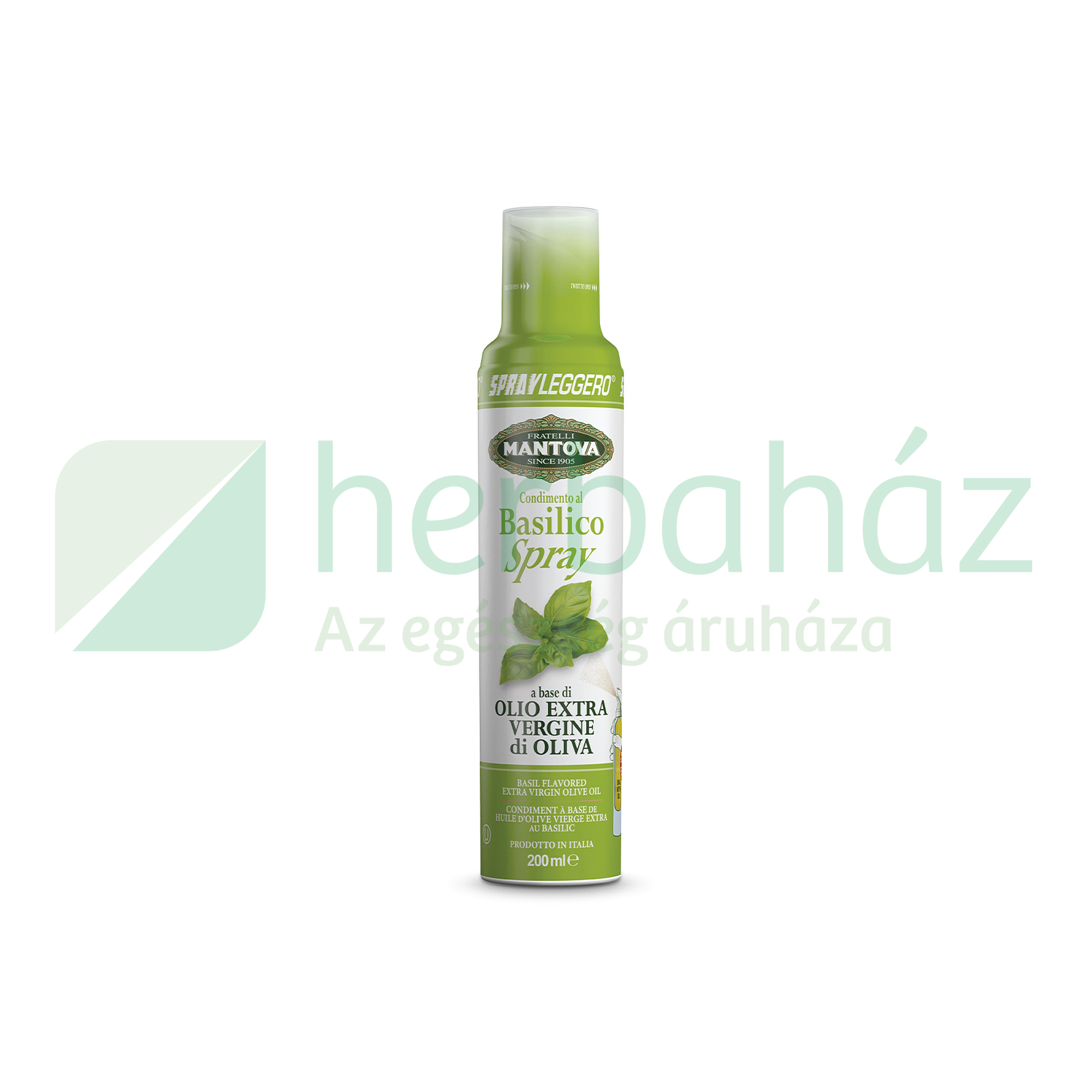 MANTOVA EXTRA SZŰZ OLIVA OLAJ SPRAY BAZSALIKOMOS 200ML