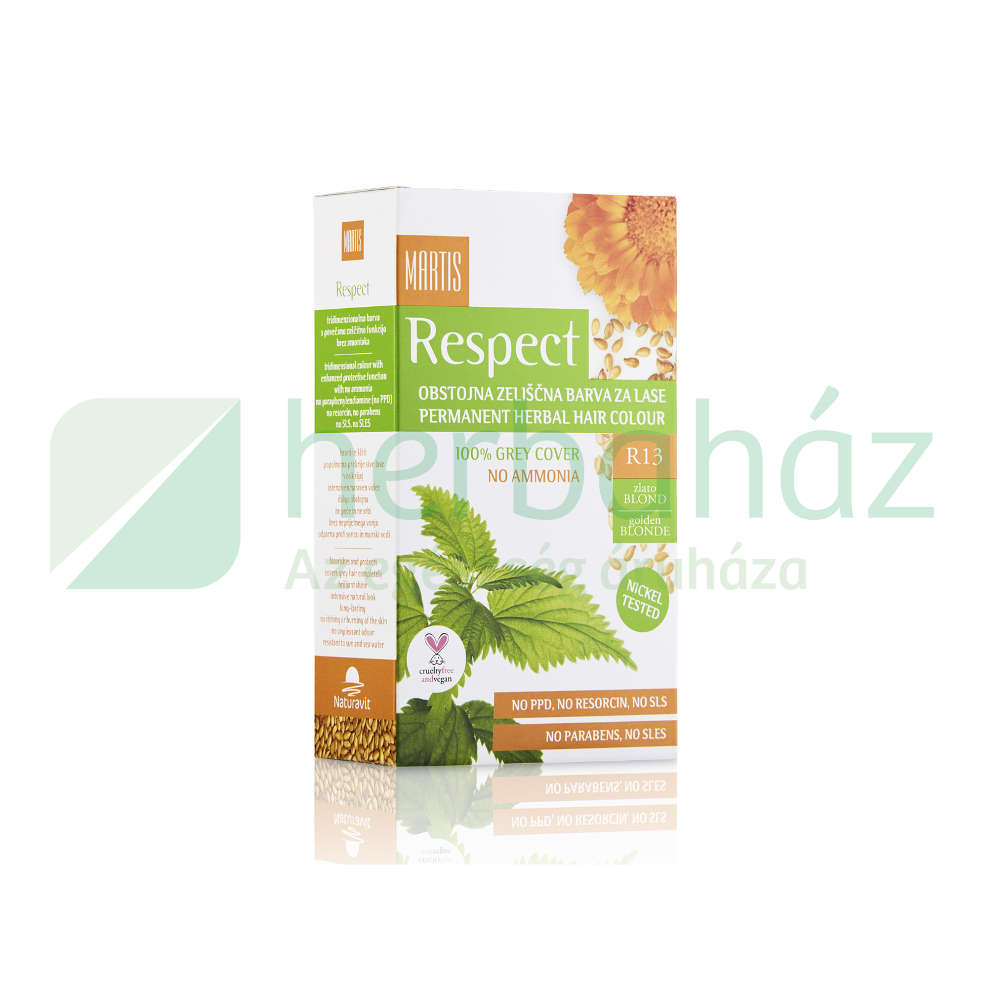 NATURAVIT MARTIS RESPECT R13 ARANY SZŐKE HAJFESTÉK 135ML