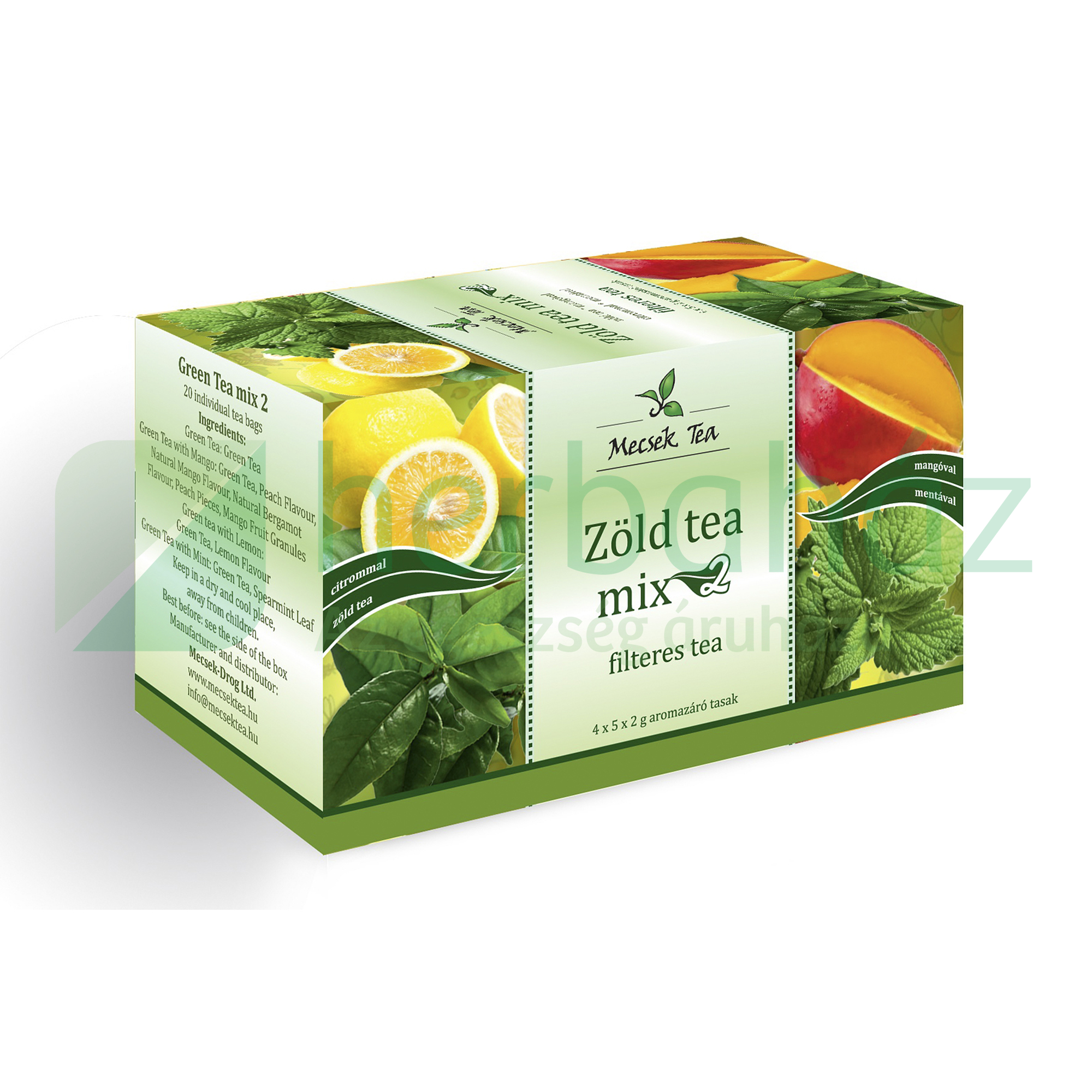 MECSEK ZÖLD TEA MIX-CITROM, MANGÓ, MENTA FILTERES 20DB