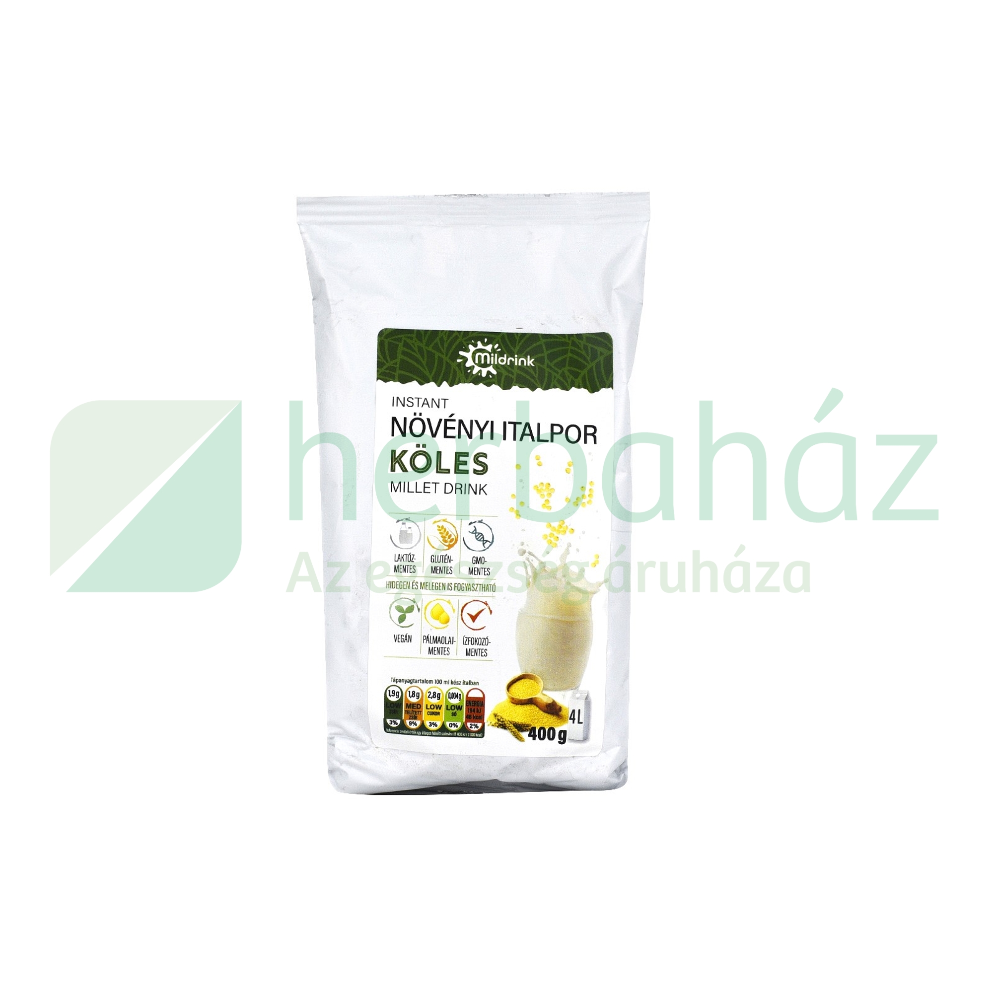 MILDRINK INSTANT NÖVÉNYI ITALPOR KÖLES 400G