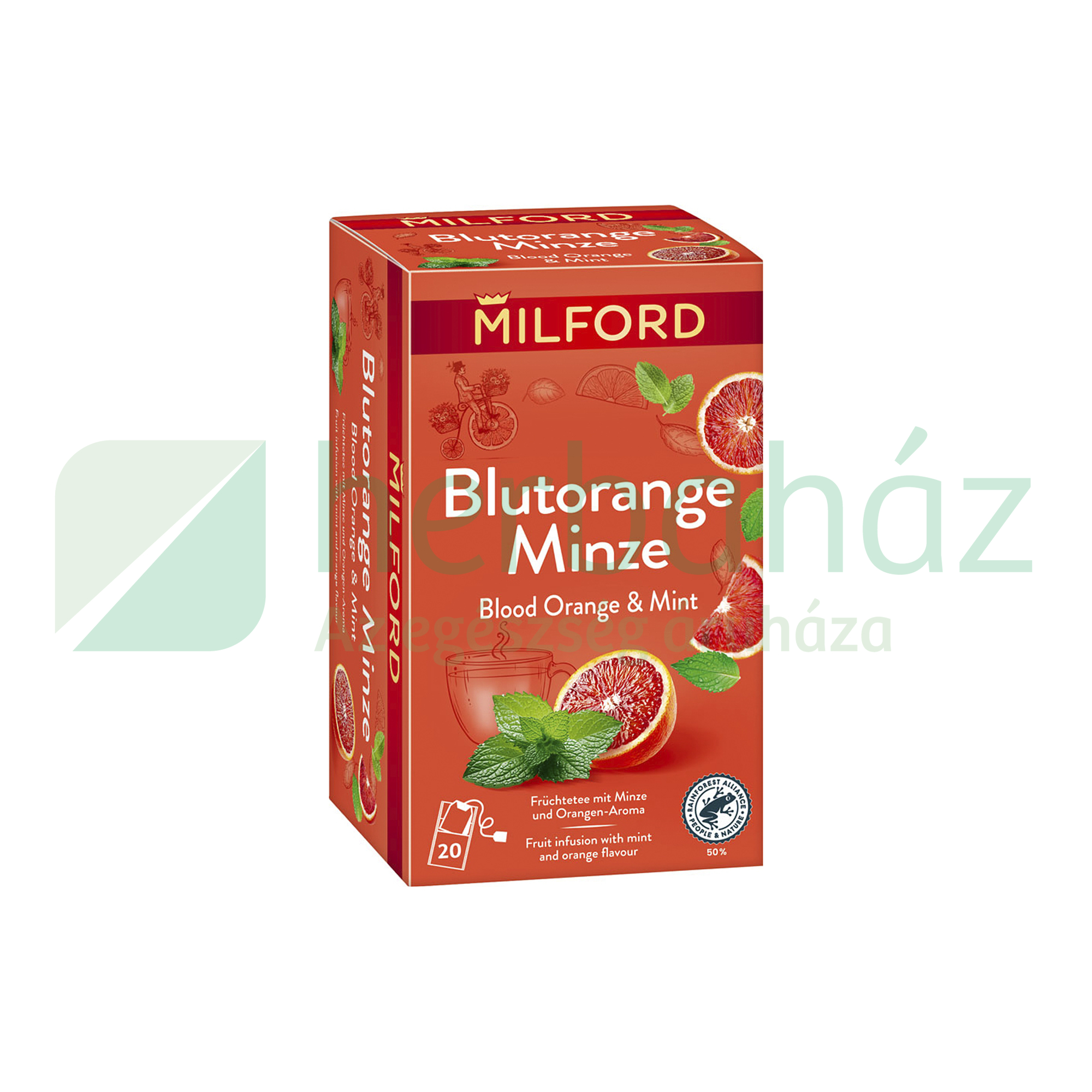 MILFORD GYÜMÖLCSTEA VÉRNARANCS-BORSMENTA FILTERES 20DB