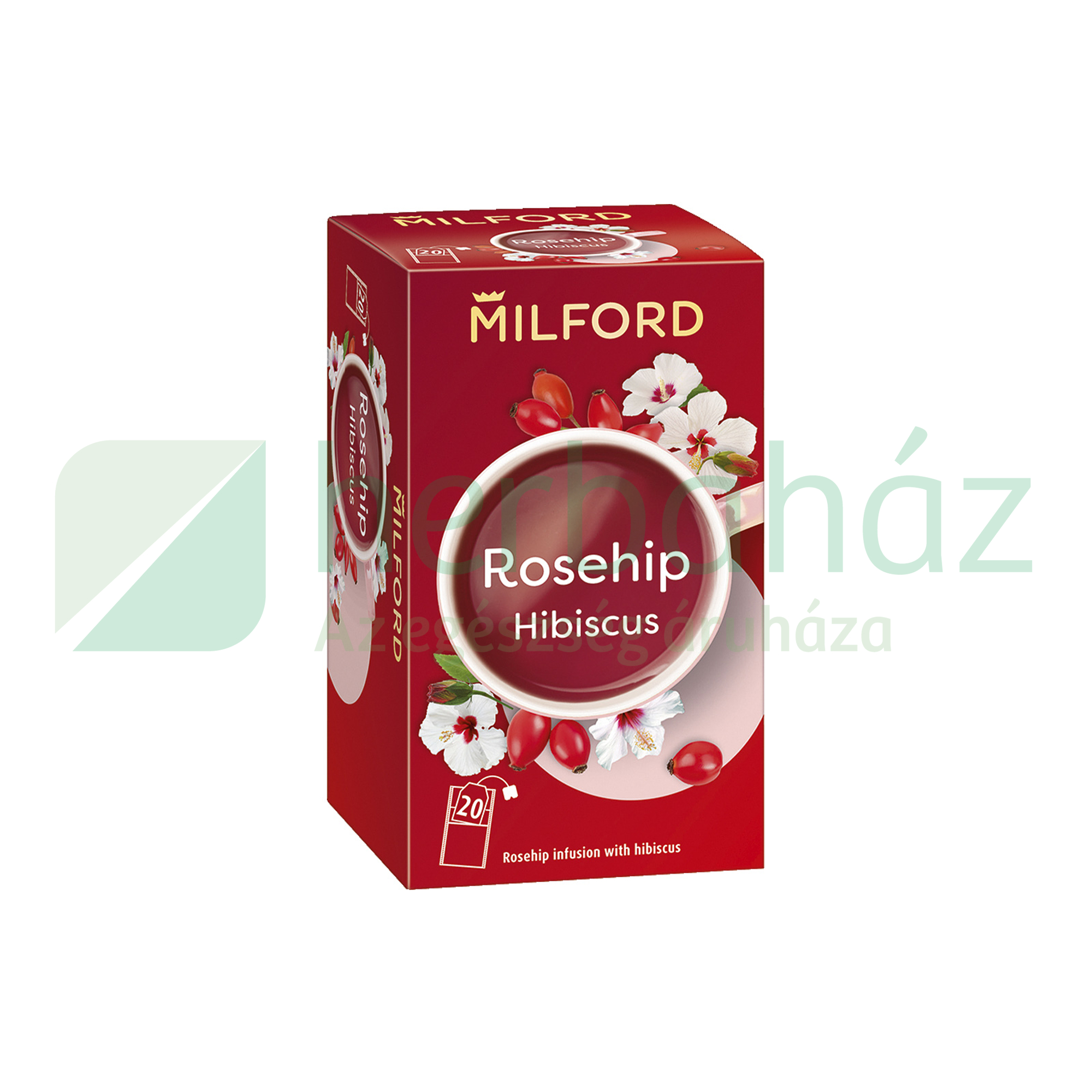 MILFORD TEA CSIPKEBOGYÓ HIBISZKUSSZAL GYÜMÖLCSTEA FILTERES 20DB