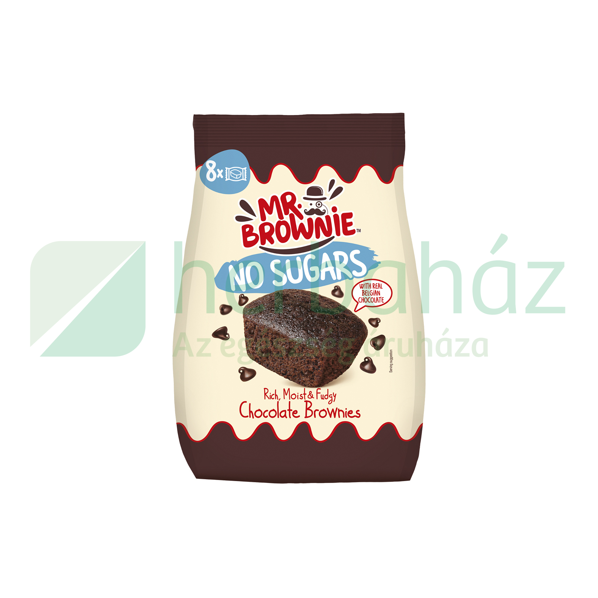 MR. BROWNIE NO SUGAR CSOKOLÁDÉ DARABOS BROWNIES 200G