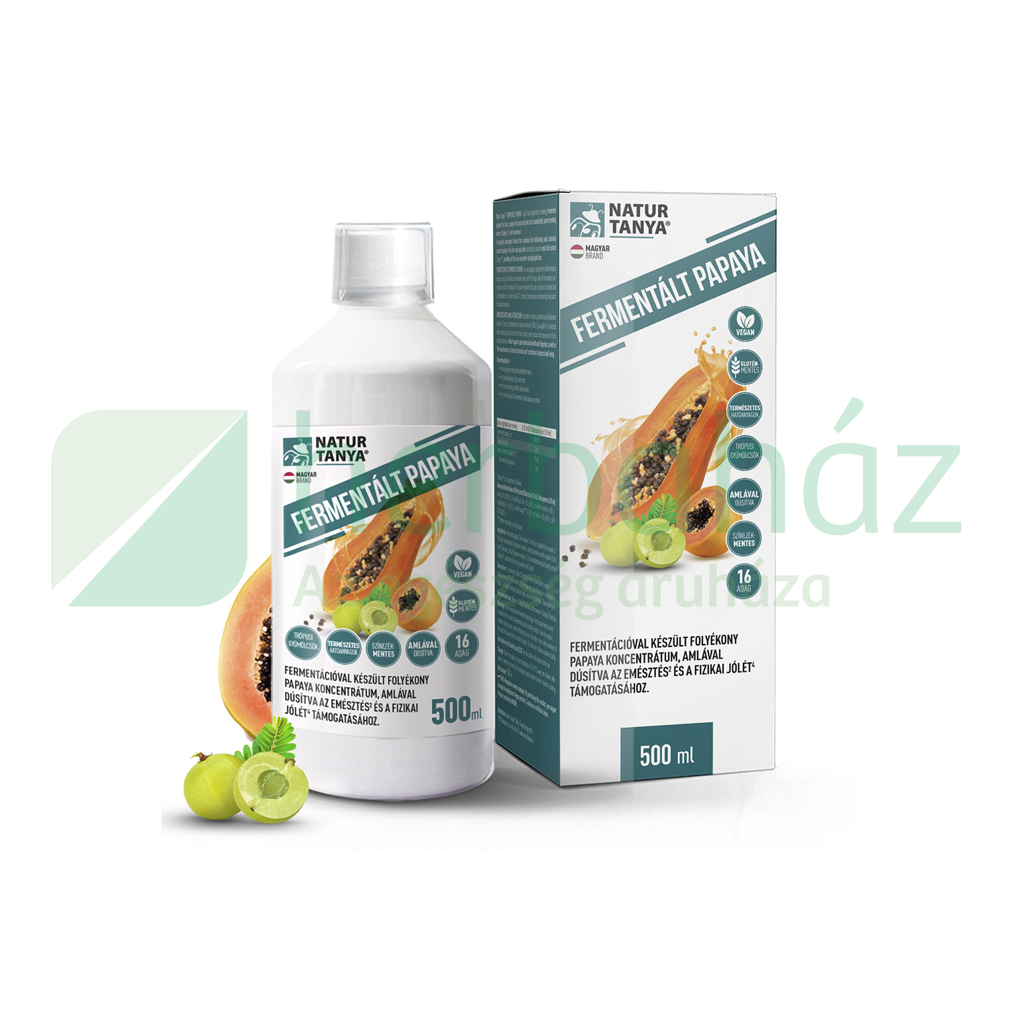 NATUR TANYA FERMENTÁLT PAPAYA KONCENTRÁTUM AMLÁVAL 500ML