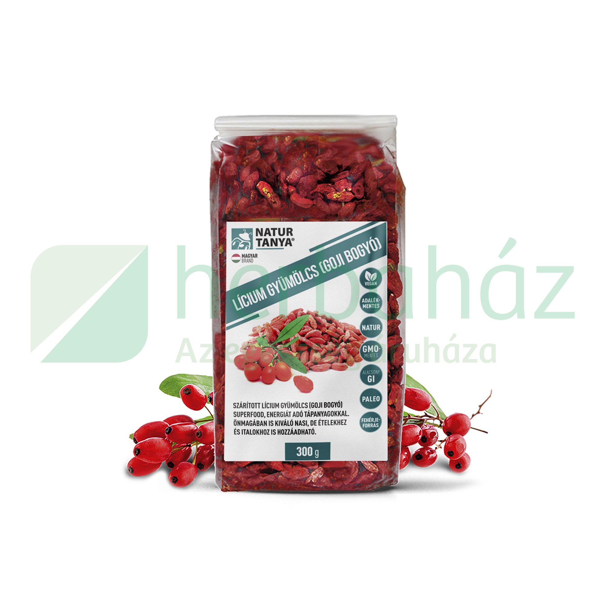 NATUR TANYA GOJI BOGYÓ (LÍCIUM GYÜMÖLCS-LYCIUM BARBARUM) 300G