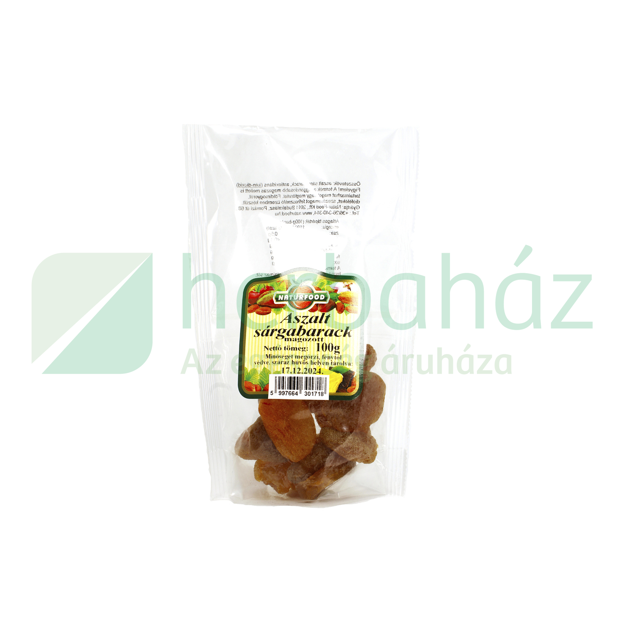 NATURFOOD ASZALT SÁRGABARACK 100G