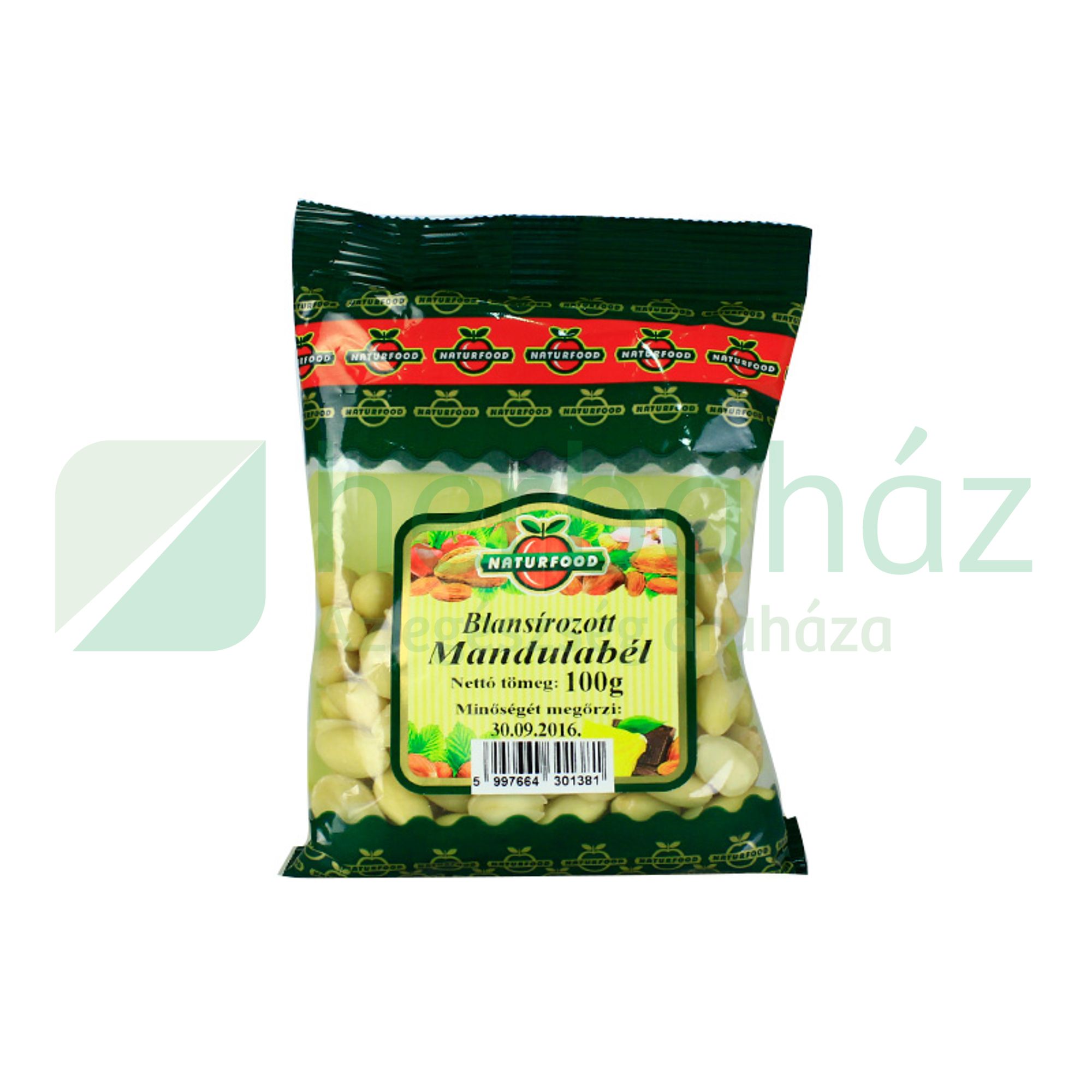 NATURFOOD BLANSÍROZOTT MANDULABÉL 100G