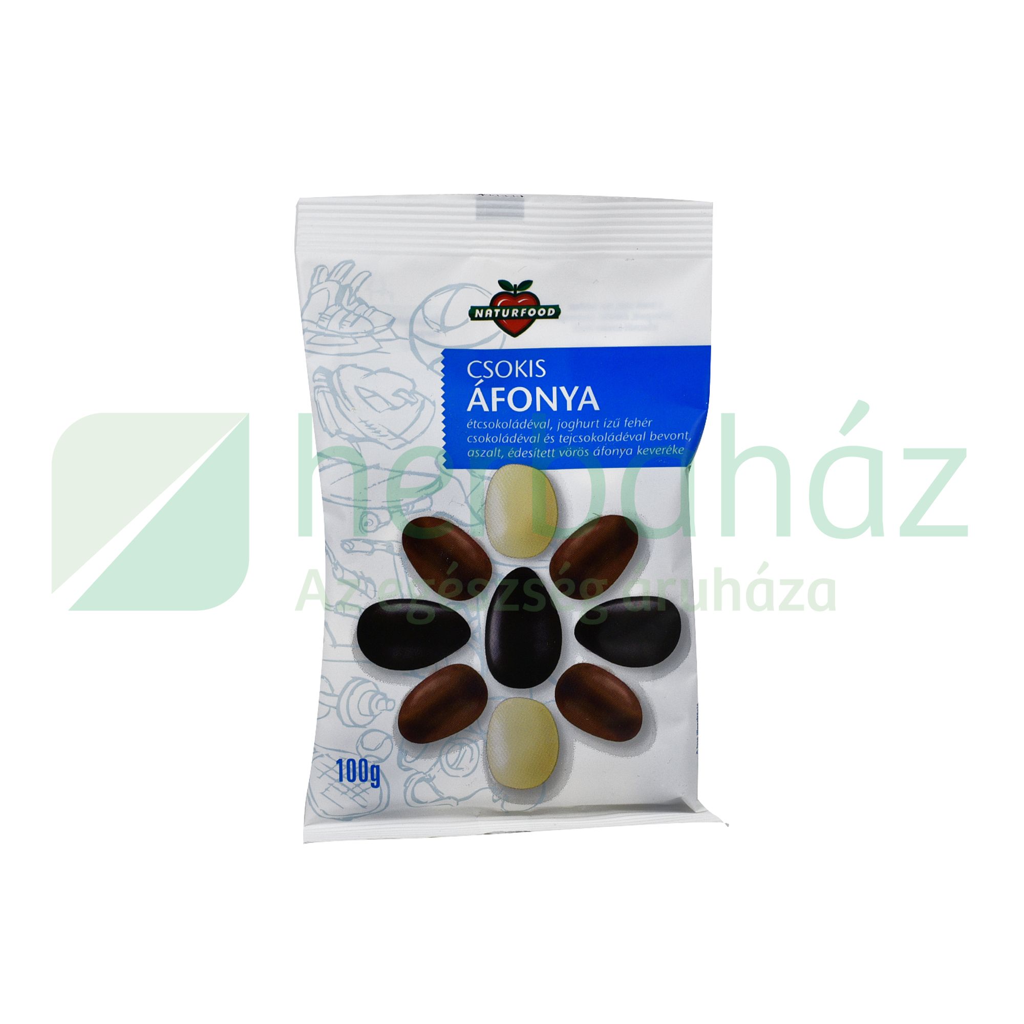 NATURFOOD CSOKIS ÁFONYA 100G