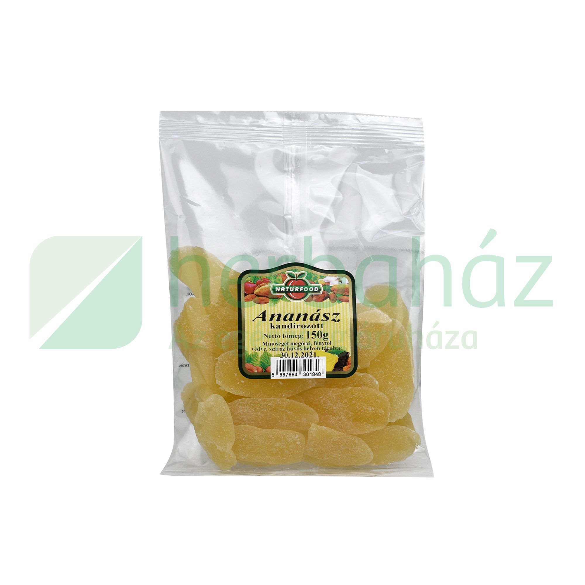 NATURFOOD KANDÍROZOTT ANANÁSZ 150G