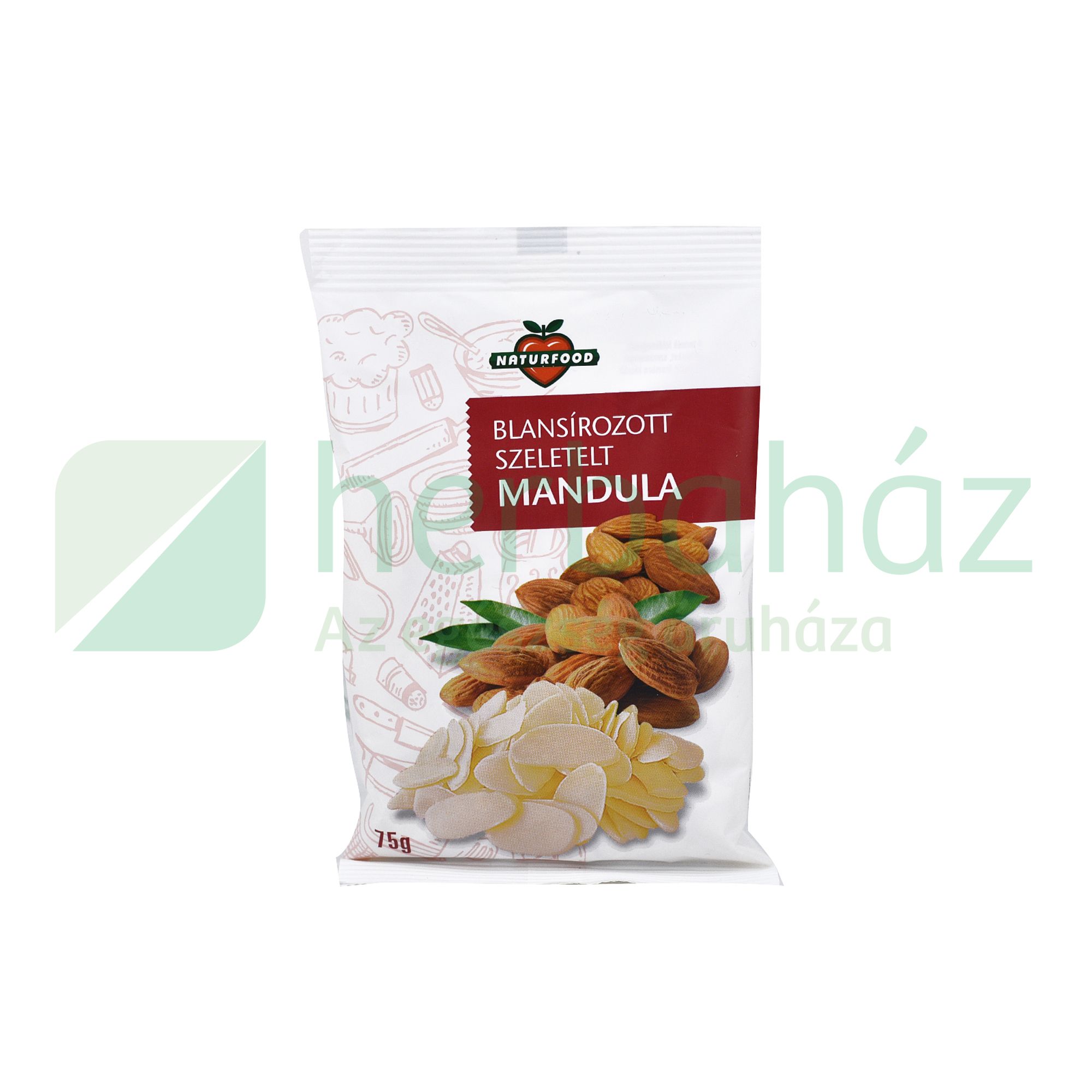 NATURFOOD MANDULA SZELETELT 75G