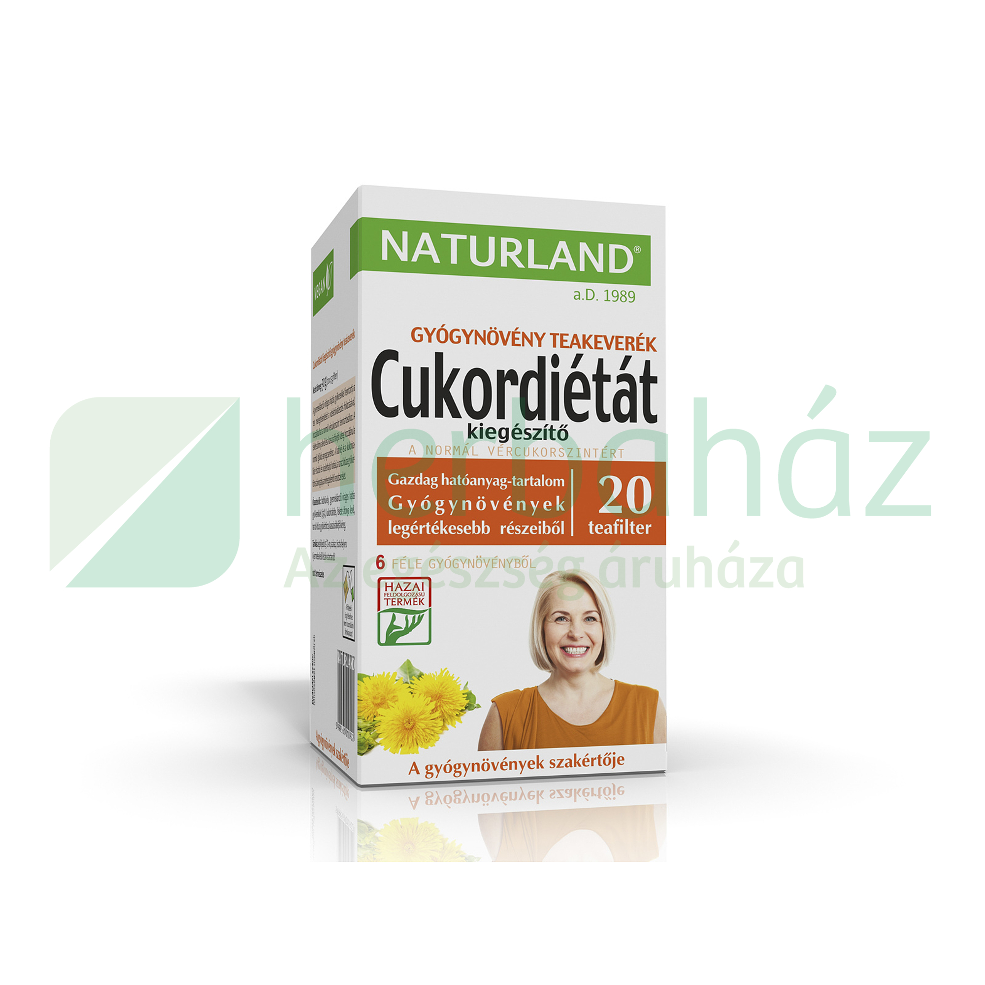 NATURLAND CUKORDIÉTÁT KIEGÉSZÍTŐ TEAKEVERÉK 20DB