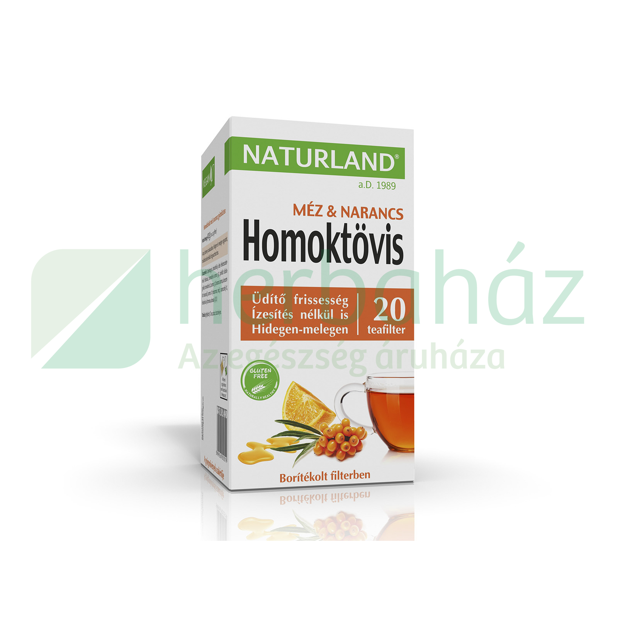 NATURLAND HOMOKTÖVIS MÉZ&NARANCS GYÜMÖLCSÖS ÍZÉLMÉNY TEA 20DB