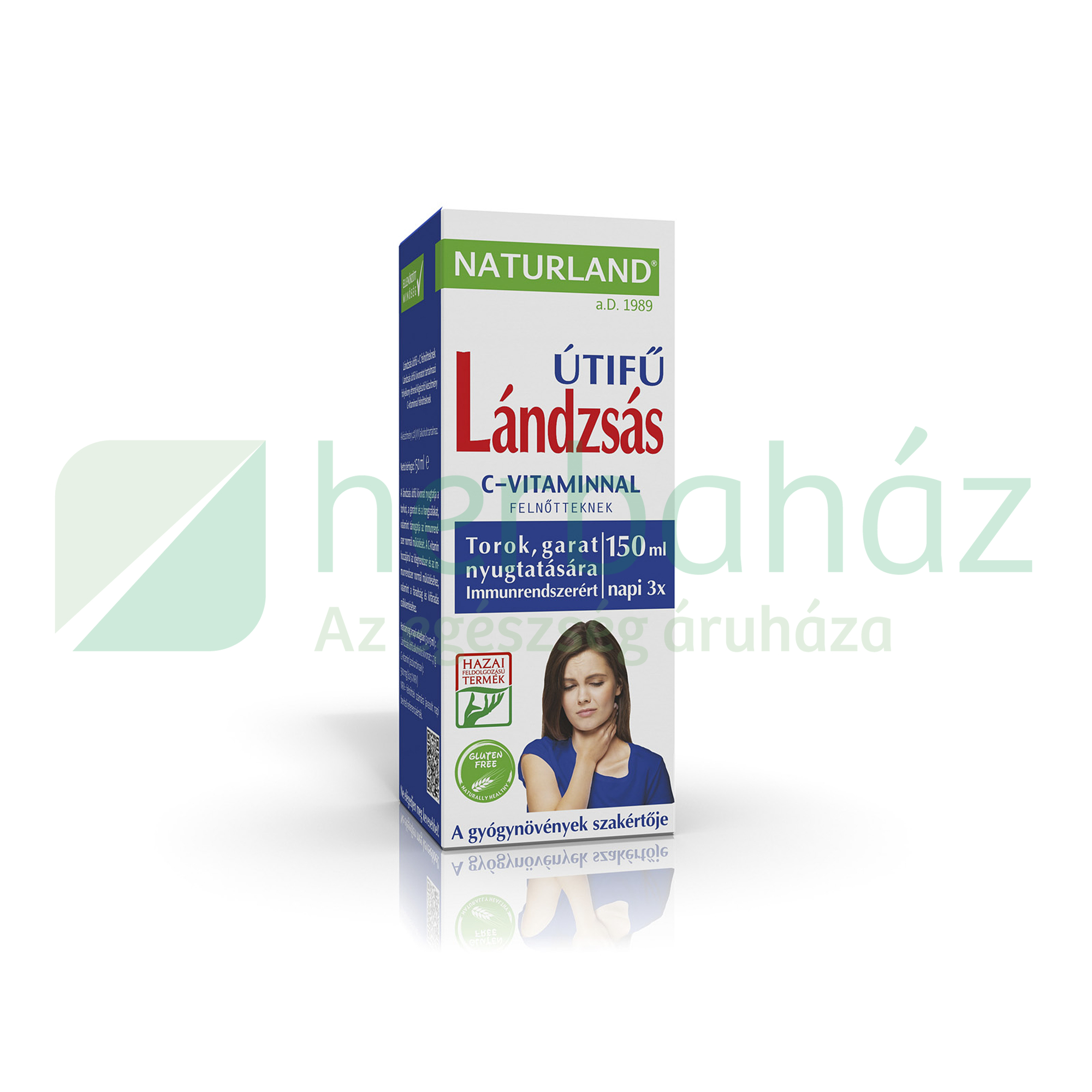 NATURLAND LÁNDZSÁS ÚTIFŰ+C-VITAMIN FELNŐTT SZIRUP 150ML