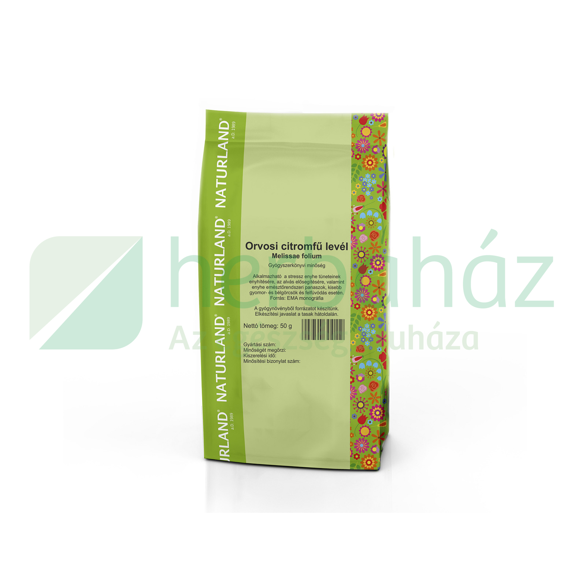 NATURLAND ORVOSI CITROMFŰ LEVÉL TEA 50G