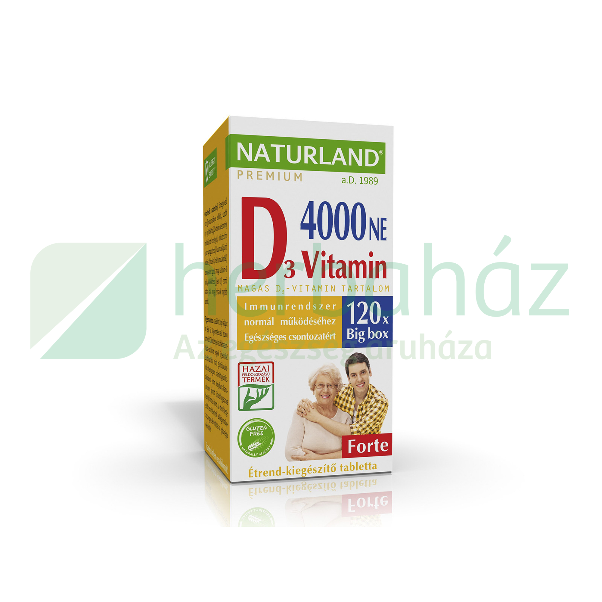 NATURLAND PRÉMIUM D-VITAMIN FORTE 4000NE TABLETTA 120DB