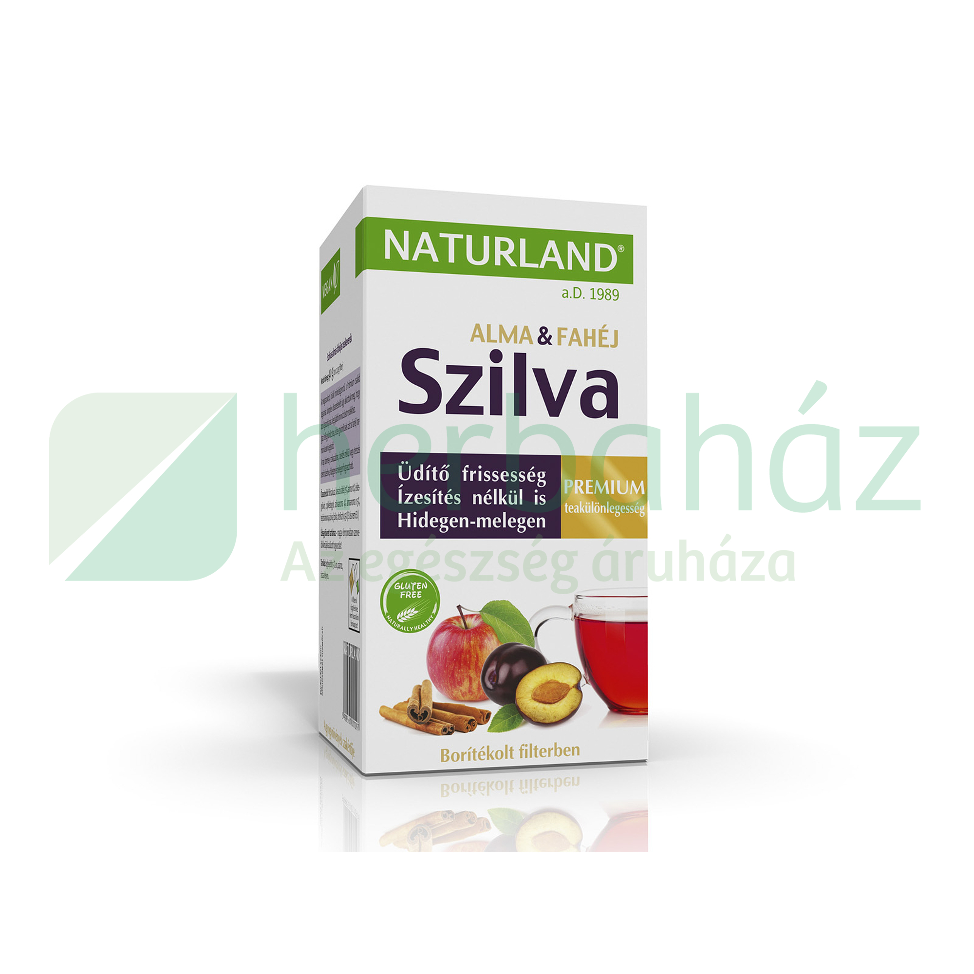 NATURLAND PRÉMIUM SZILVÁS-ALMÁS-FAHÉJAS TEA 20DB