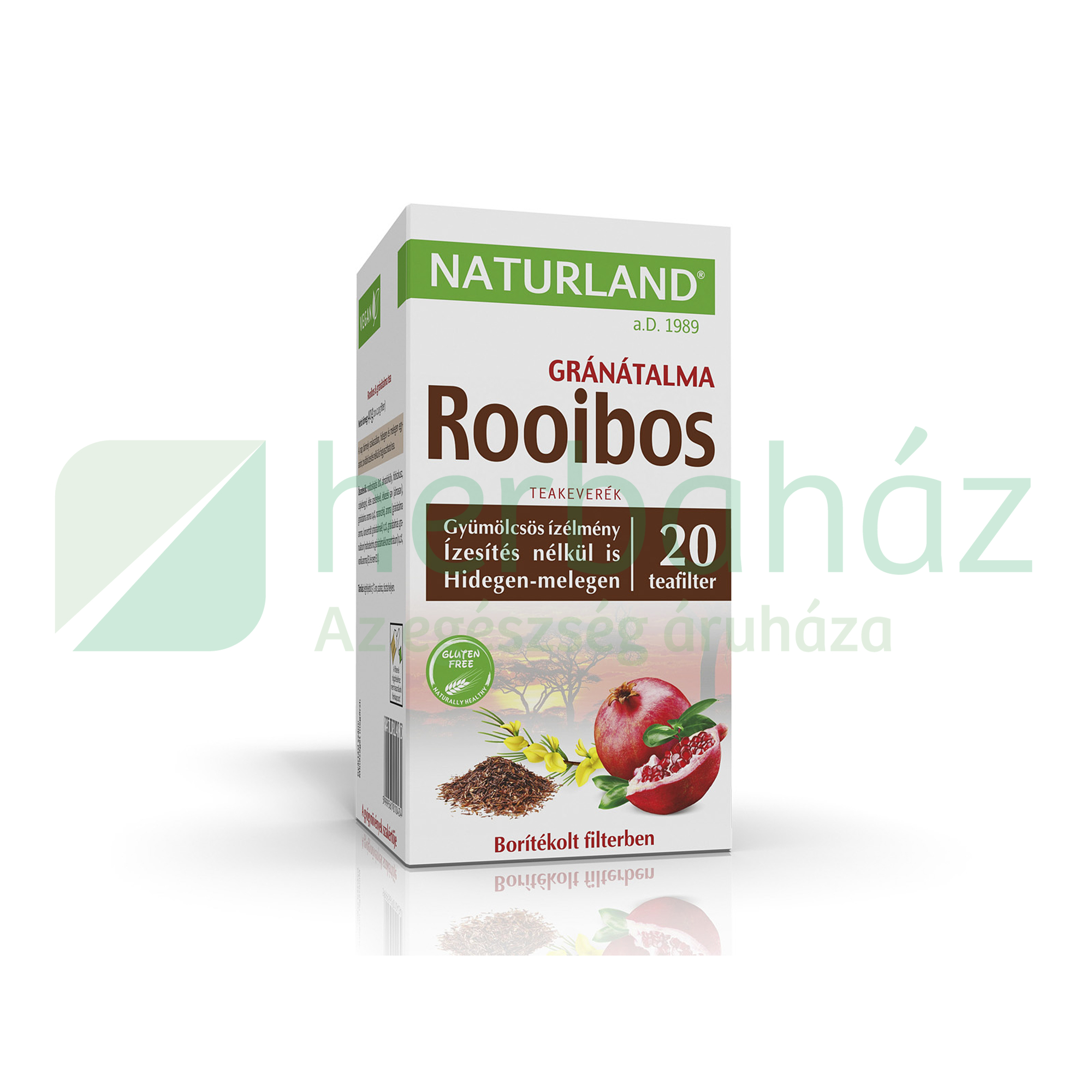 NATURLAND ROOBIOS TEA GRÁNÁTALMÁVAL  2X20G