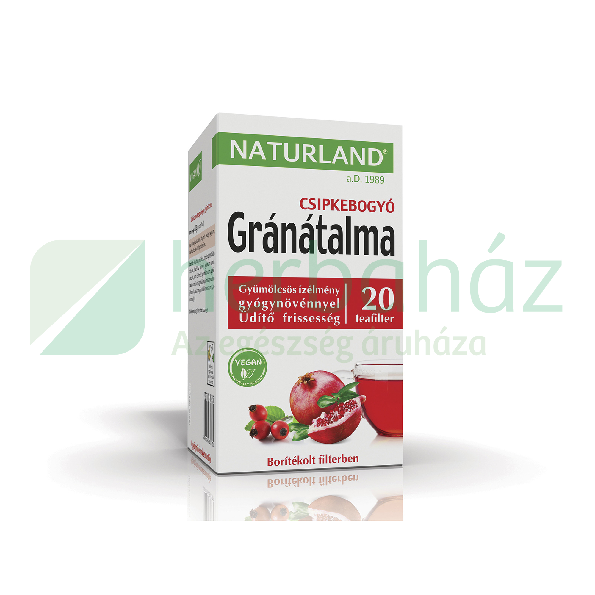 NATURLAND TEA GRÁNÁTALMA-CSIPKEBOGYÓ FILTERES 20DB