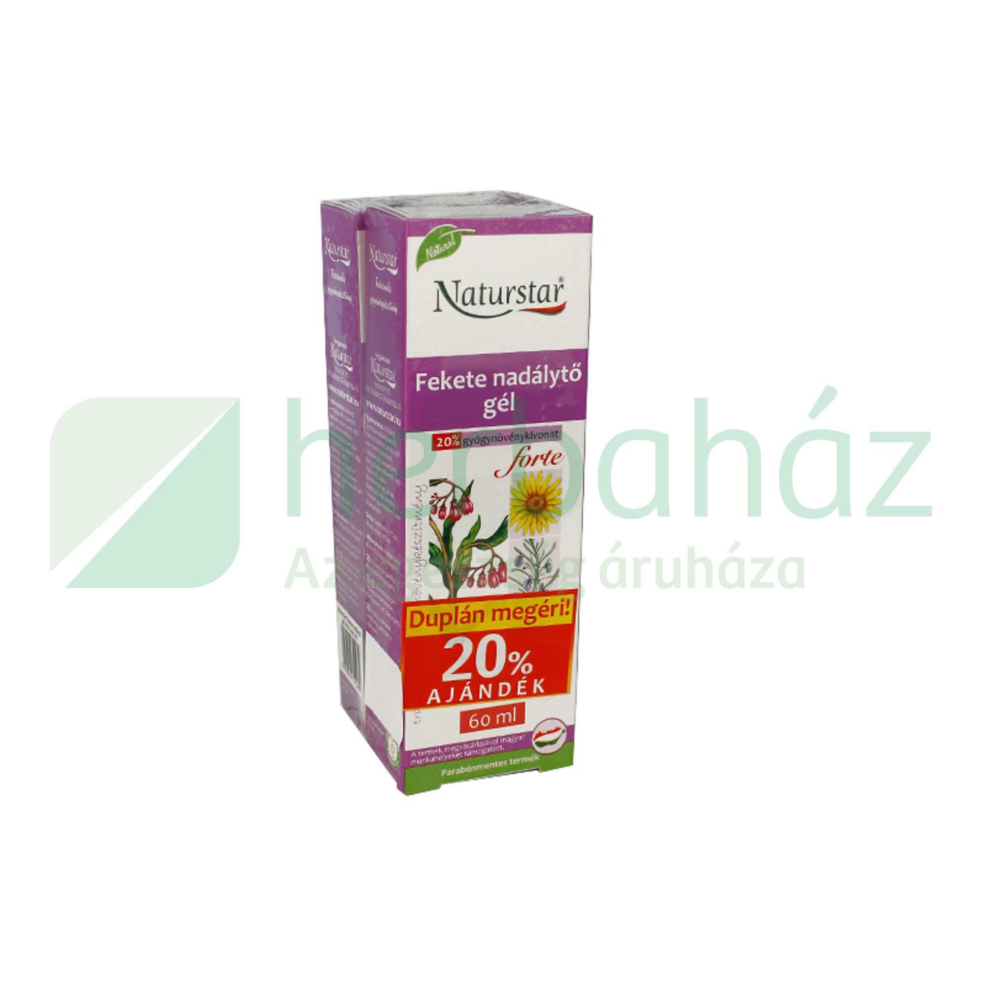 NATURSTAR FEKETE NADÁLYTŐ GÉL FORTE DUPLA 2X60ML